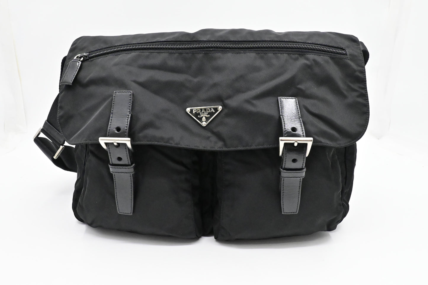 Prada Messenger Bag In Canvas Nylon Travel Bag