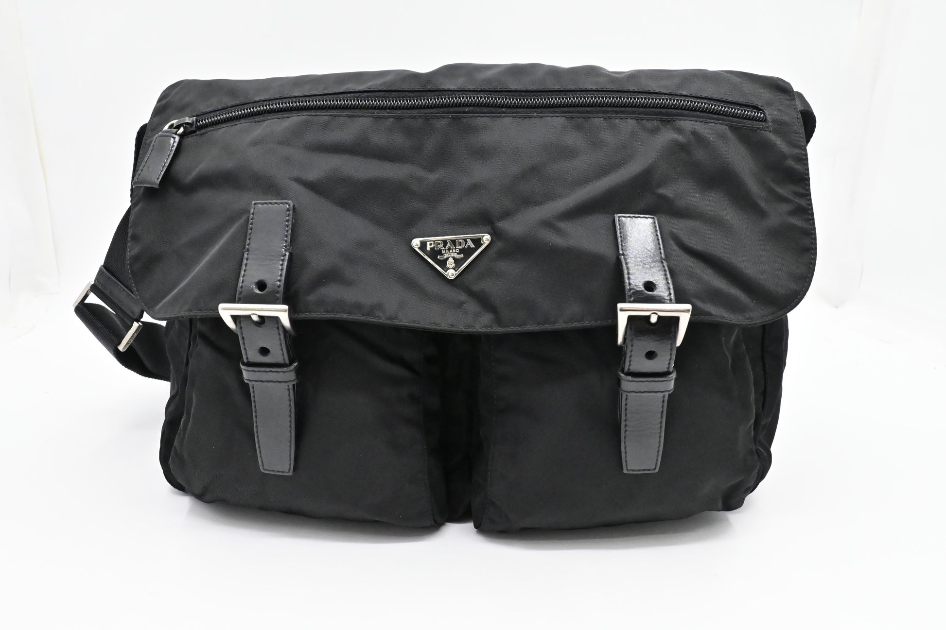 Prada Messenger Bag In Canvas Nylon Travel Bag