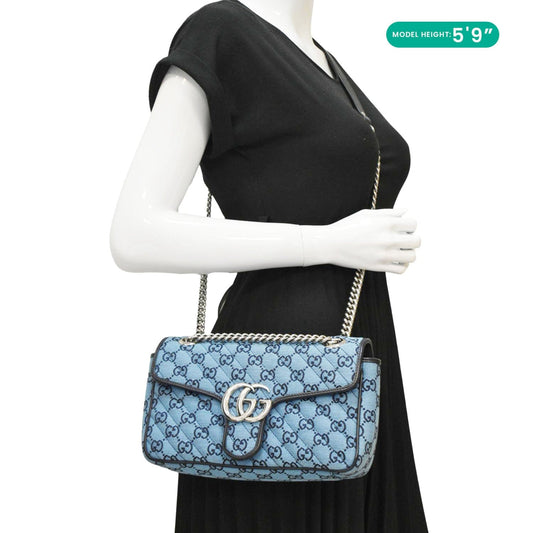 Gucci Marmont Crossbody Bag Leather Canvas