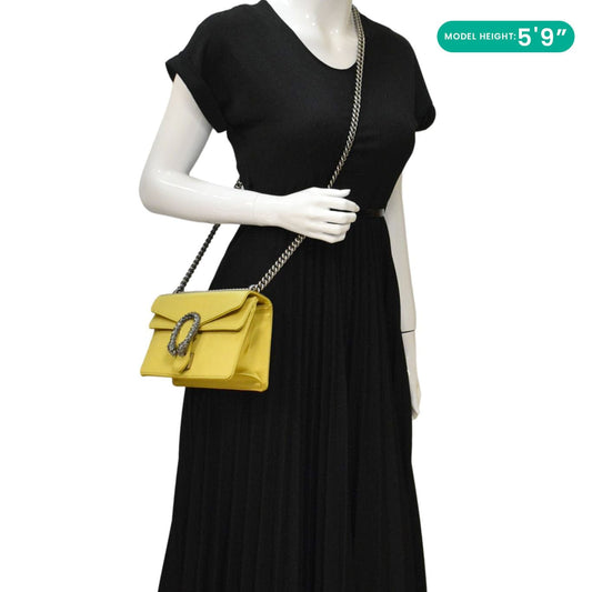 Gucci Dionysus Crossbody Bag Leather Gold