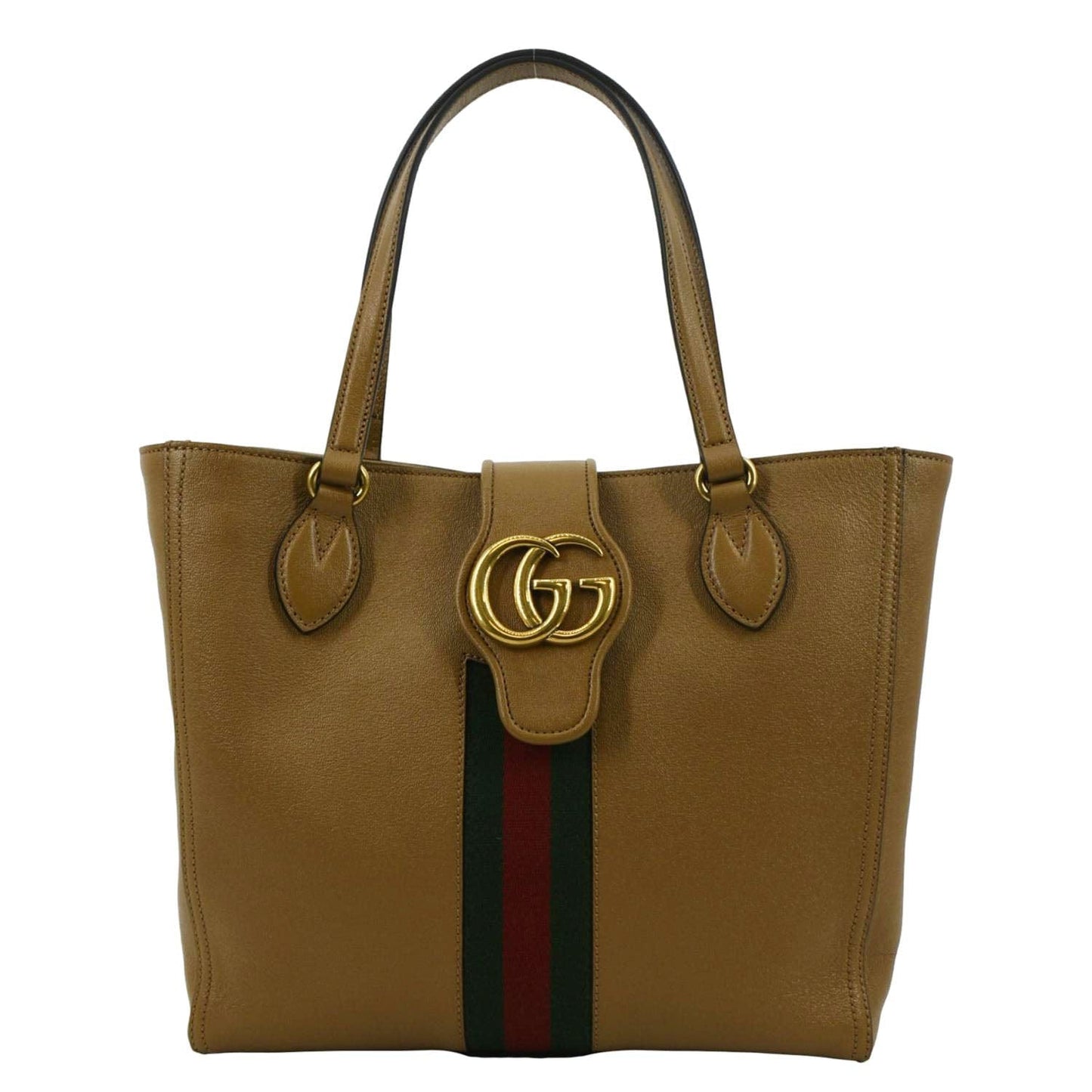 Gucci Dahlia Tote Bag Leather Tan Shoulder Bag