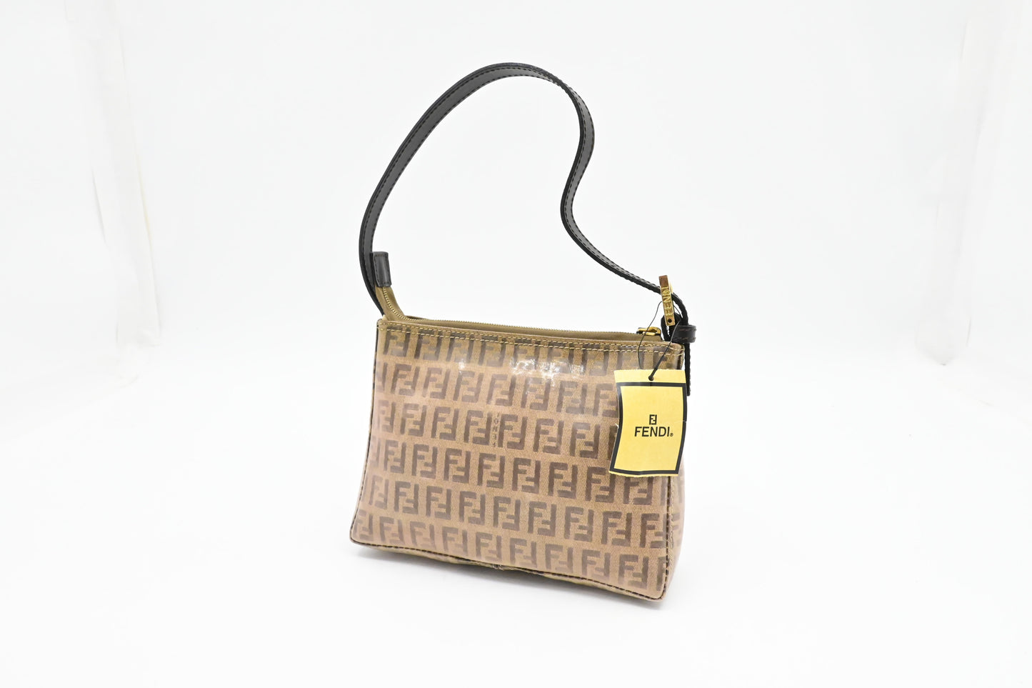 Fendi Pochette In Zucca Coated Handbag Canvas Travel Bag
