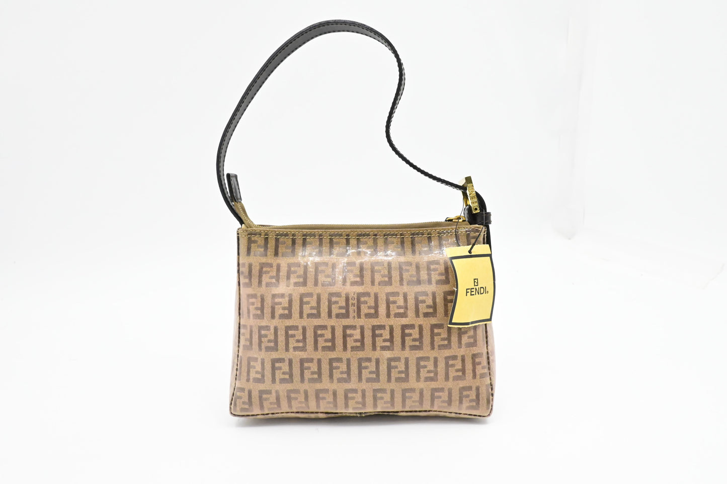 Fendi Pochette In Zucca Coated Handbag Canvas Travel Bag