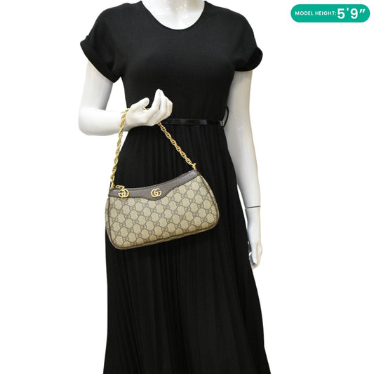Gucci Dollar Ophidia Web Small Supreme New Acero Canvas Monogram Shoulder Bag