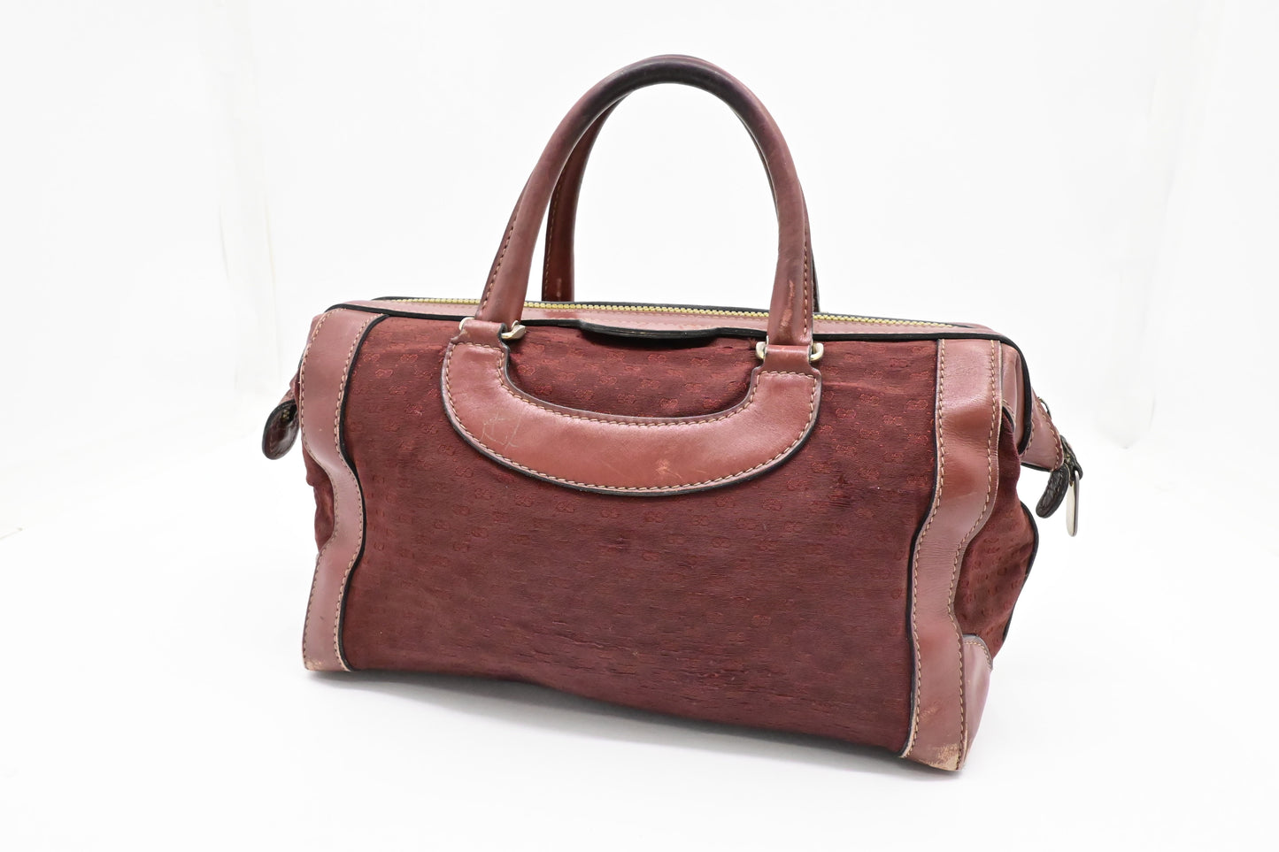 Gucci Boston Micro GG Canvas Red Travel Bag