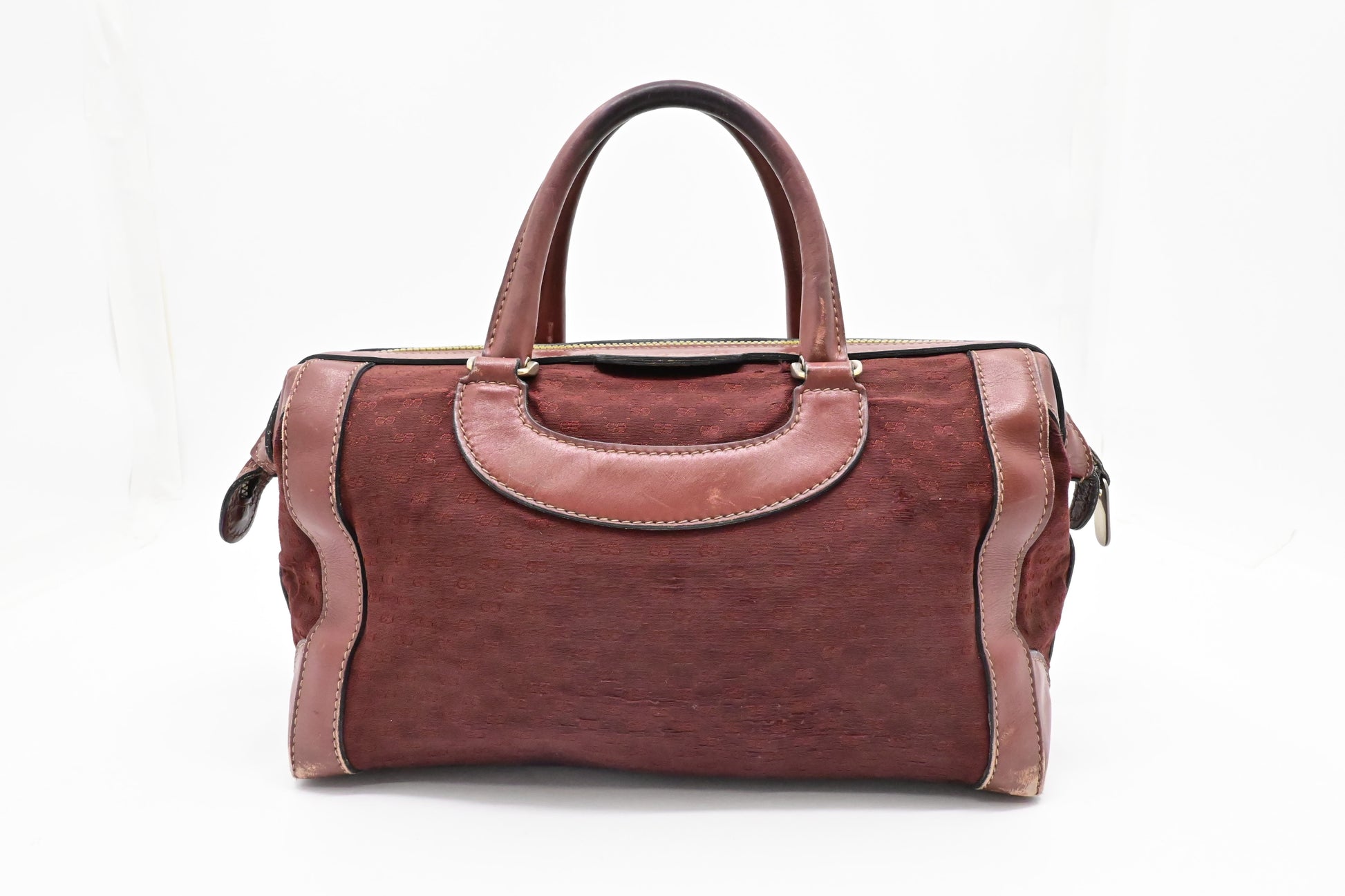 Gucci Boston Micro GG Canvas Red Travel Bag