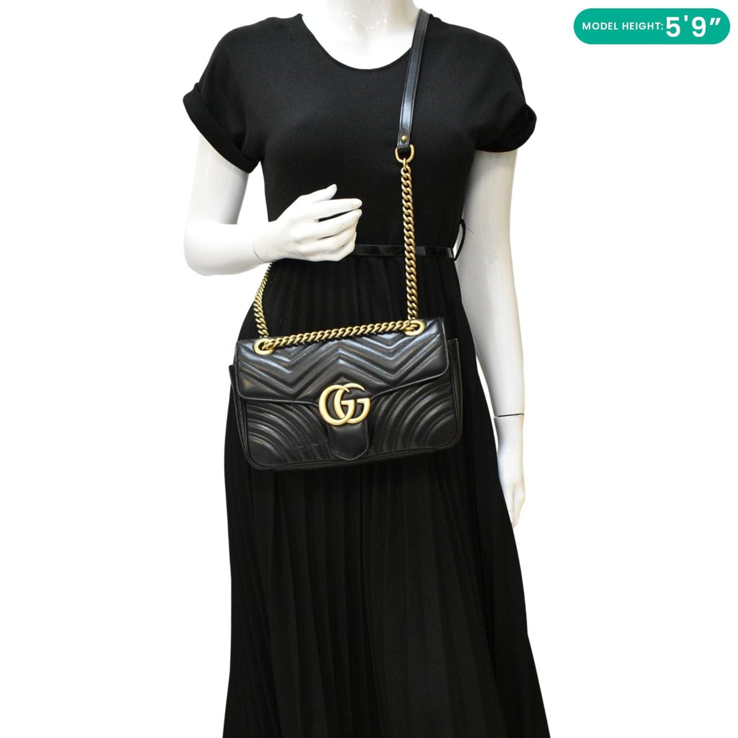 Gucci Marmont Small Crossbody Bag Leather Matelasse Small 443500