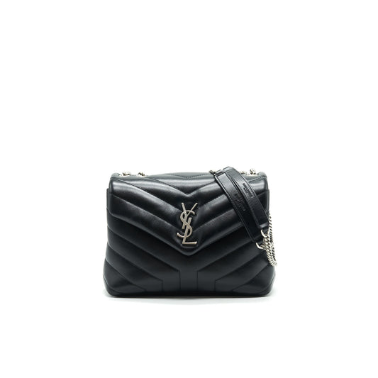 YSL Saint Laurent Saint Laurent Loulou Purse Travel Bag Black Small
