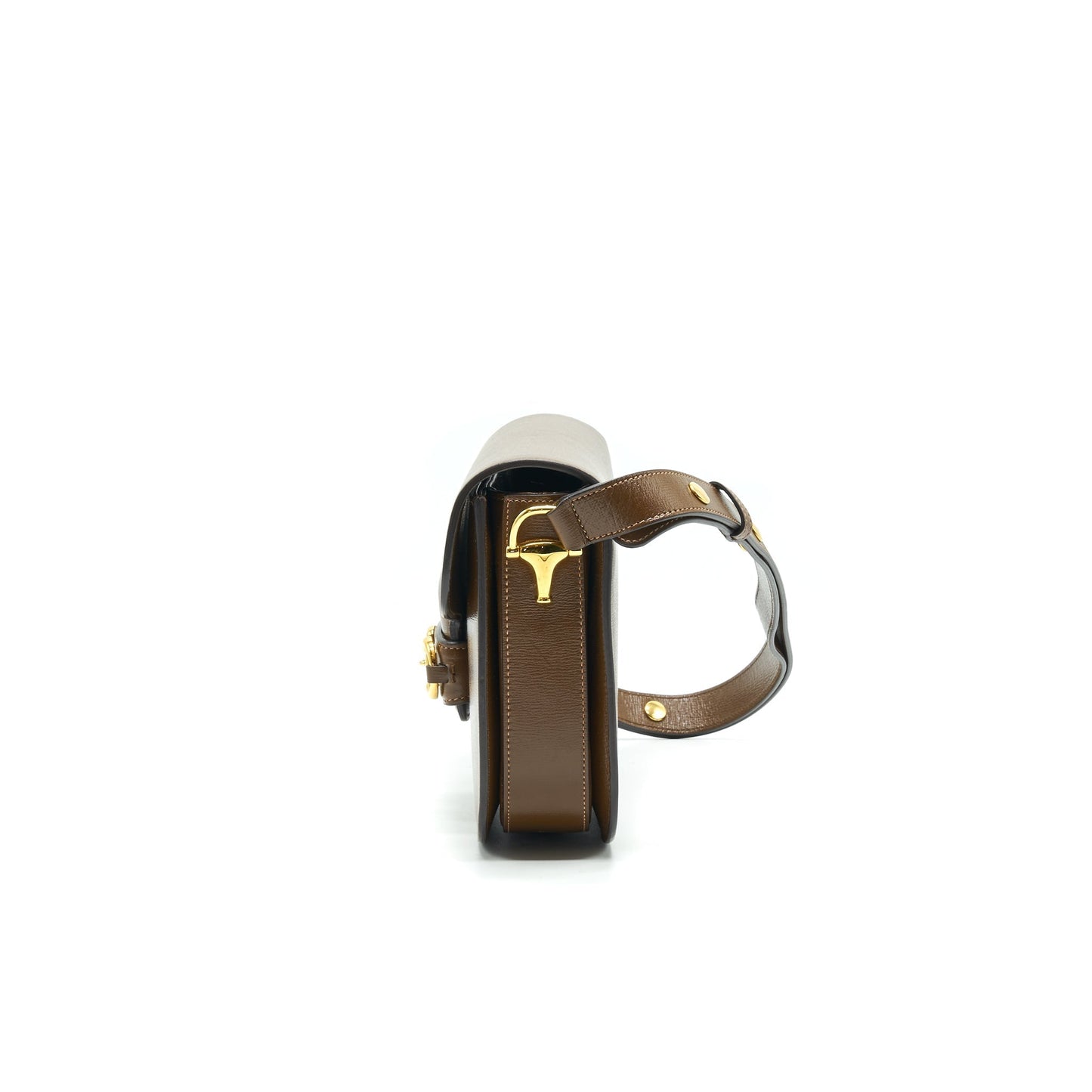 Gucci Horsebit Shoulder Bag Leather Brown