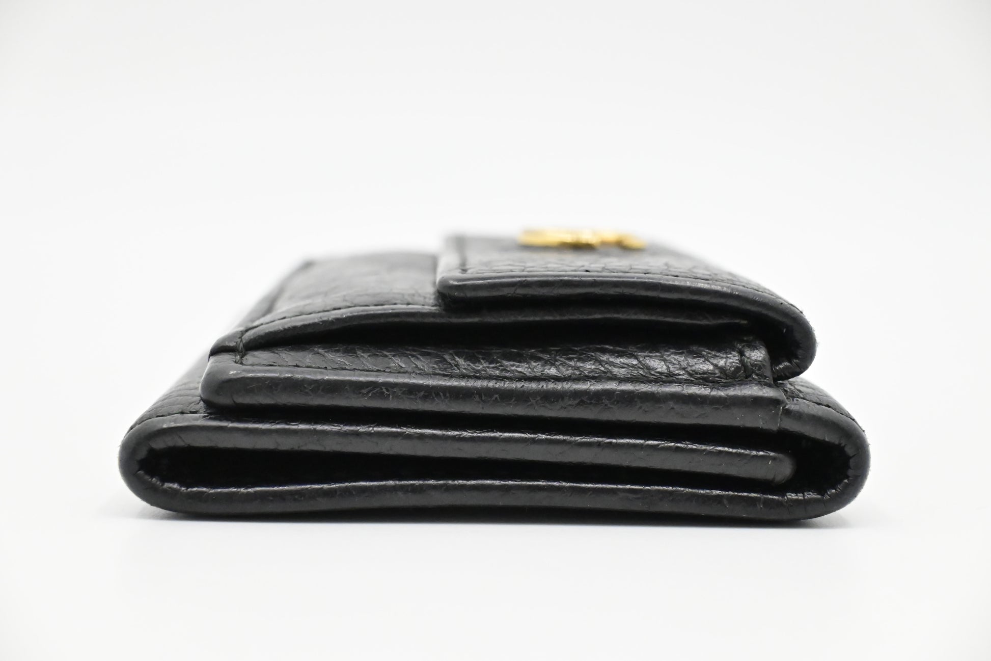 Gucci Compact Leather Black Wallet Case