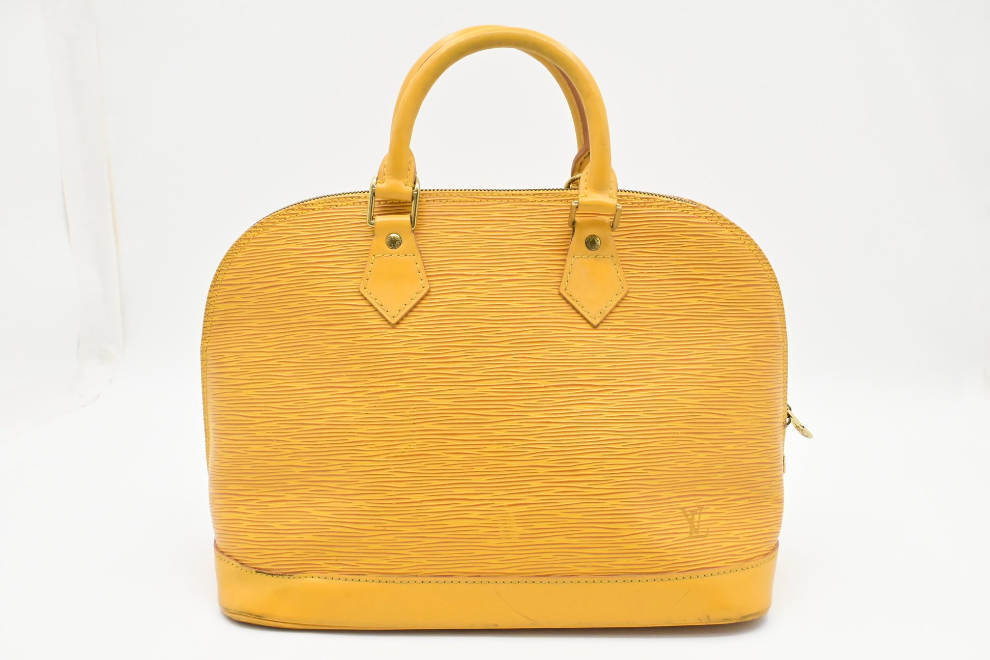Louis Vuitton Alma PM Epi Leather Yellow Handbag