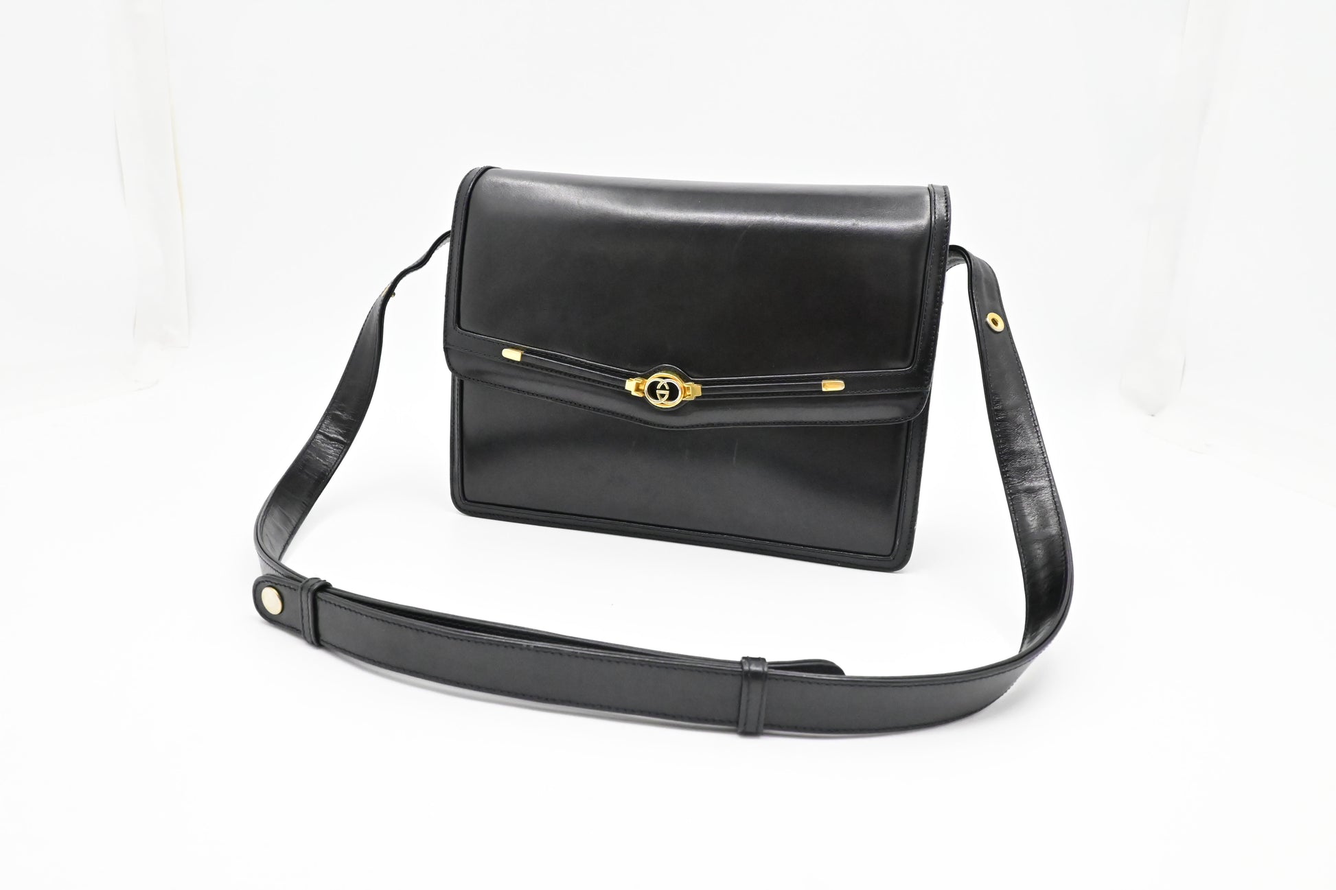 Gucci Black Leather Shoulder Bag