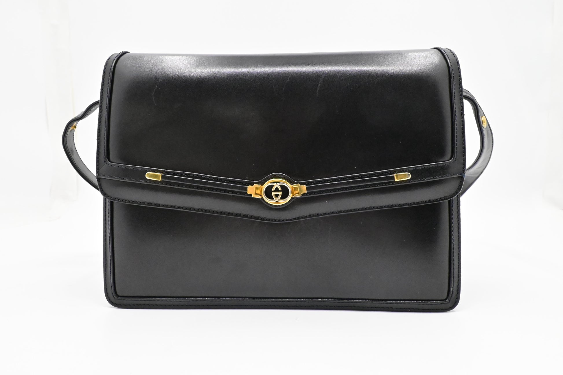 Gucci Black Leather Shoulder Bag