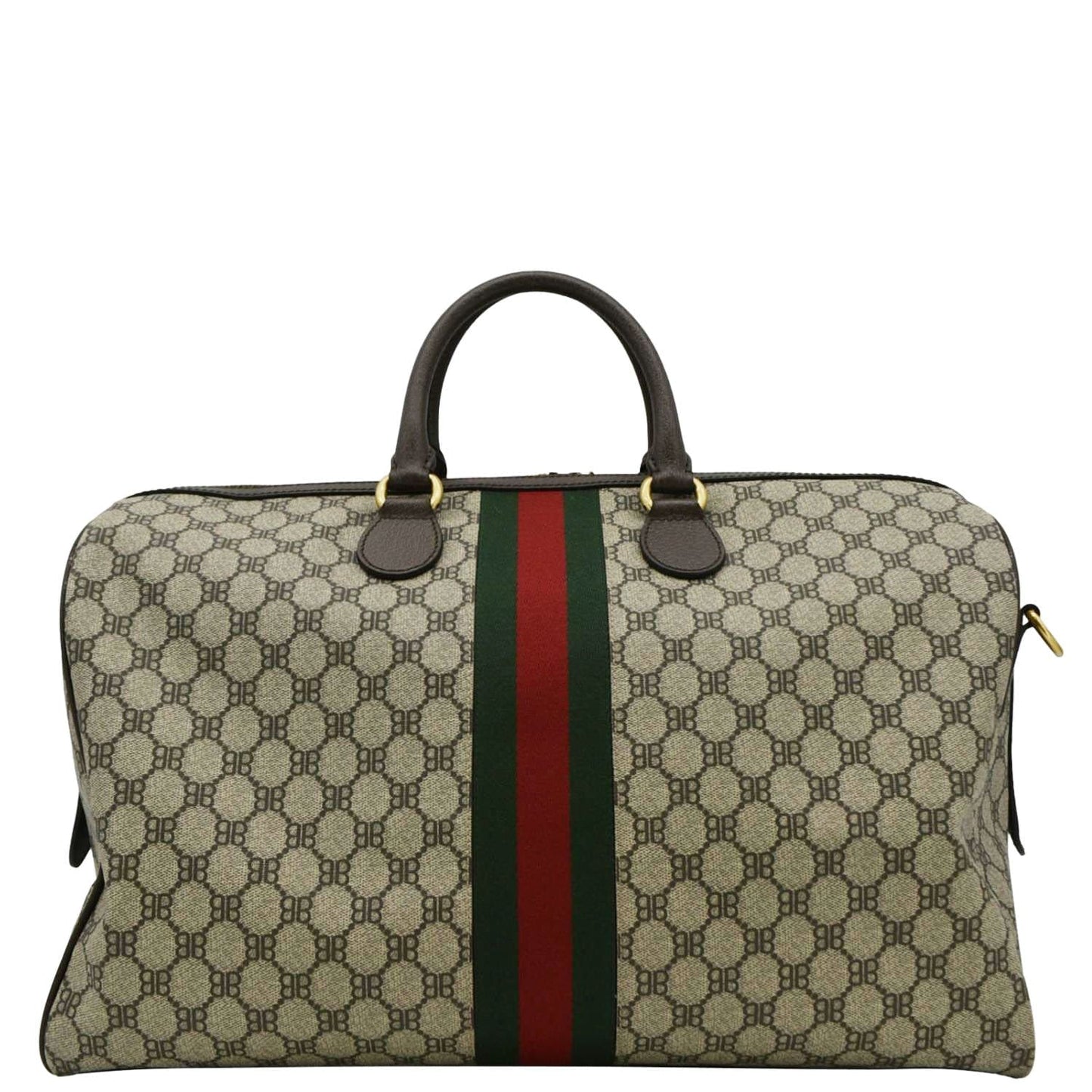 Gucci Ophidia Carry On Supreme Bb Web Duffle Beige Travel Bag