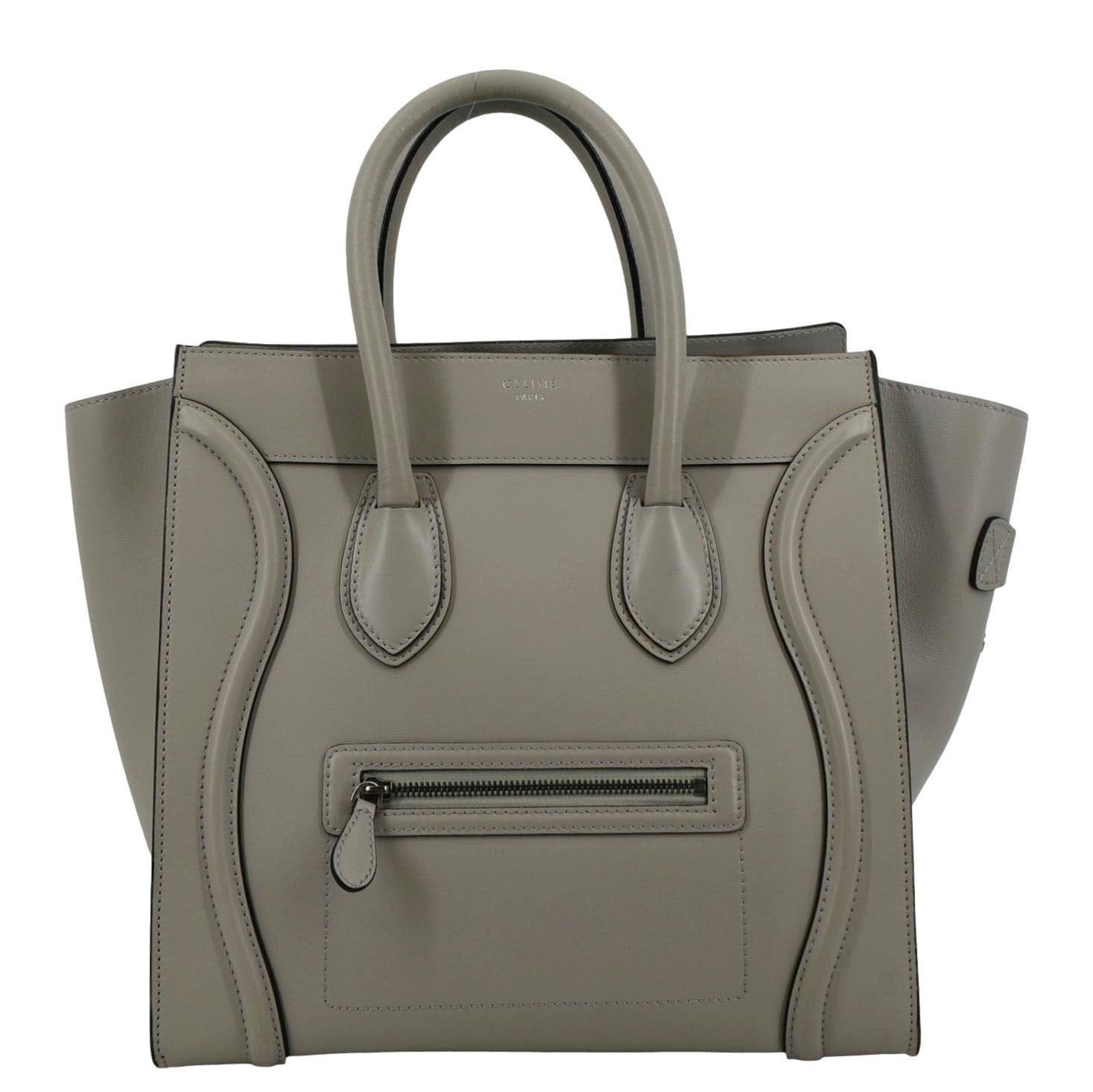 Luggage Smooth Tote Bag Gray Leather