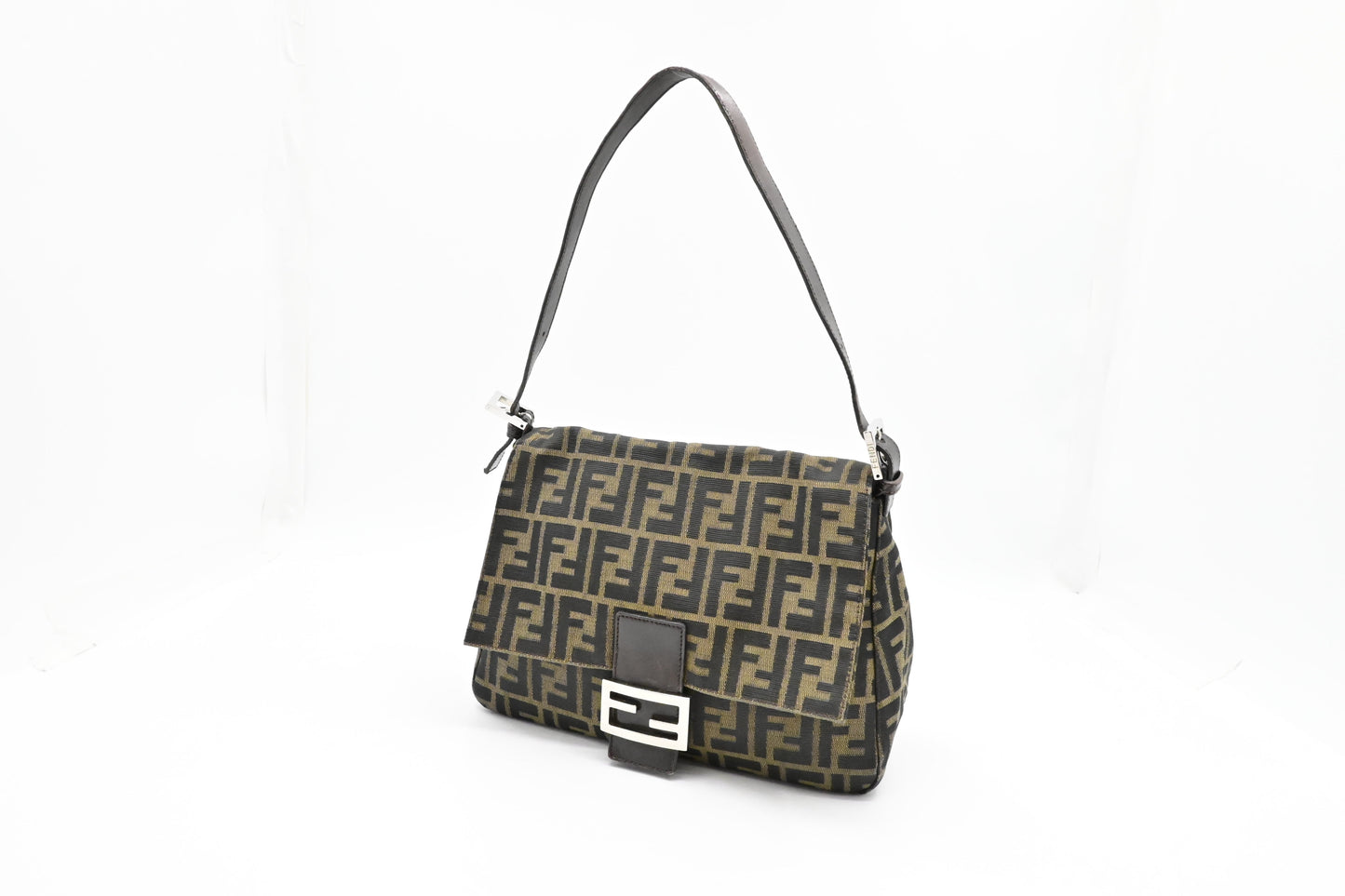 Fendi Mama Baguette In Zucca Handbag Canvas Shoulder Bag Zucca Canvas 1
