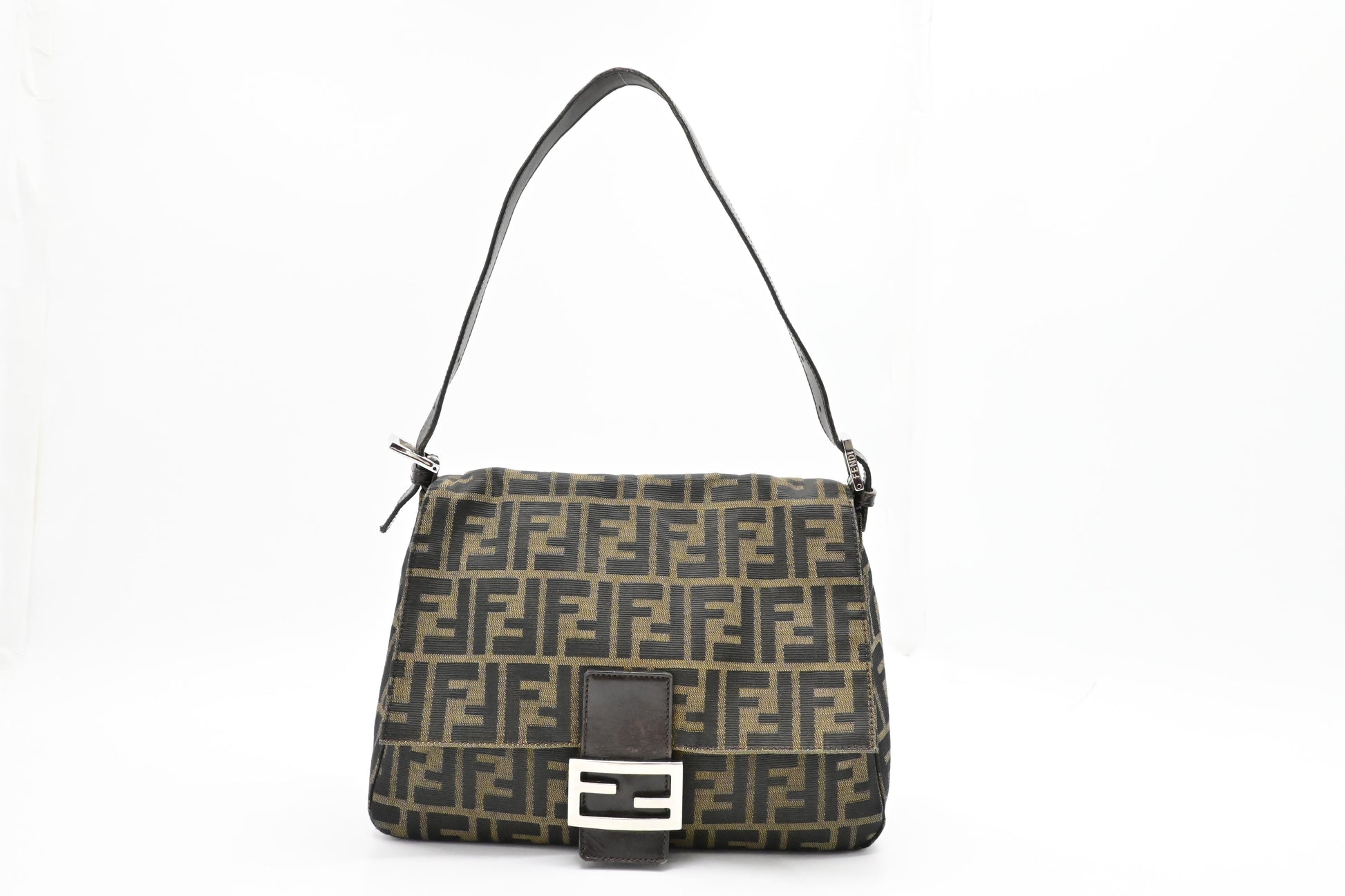 Fendi Mama Baguette In Zucca Handbag Canvas Shoulder Bag Zucca Canvas 1