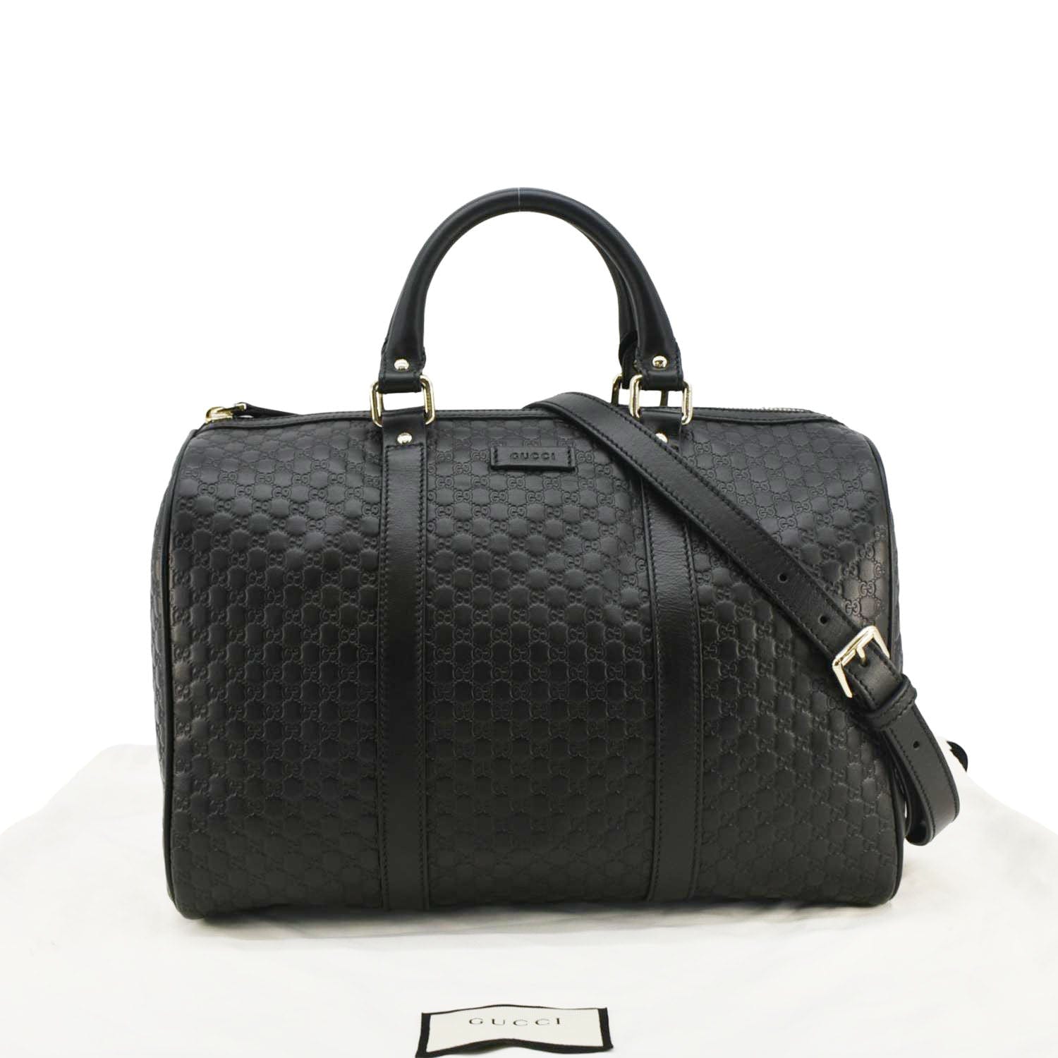 Gucci Microssima Boston Travel Bag Black