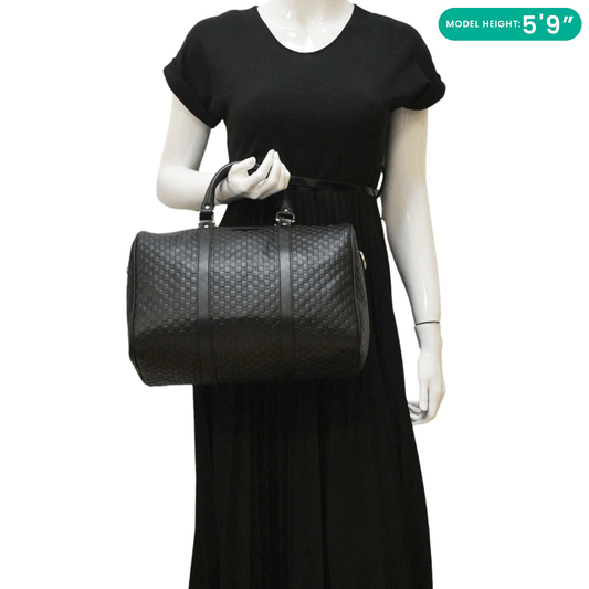Gucci Microssima Boston Travel Bag Black