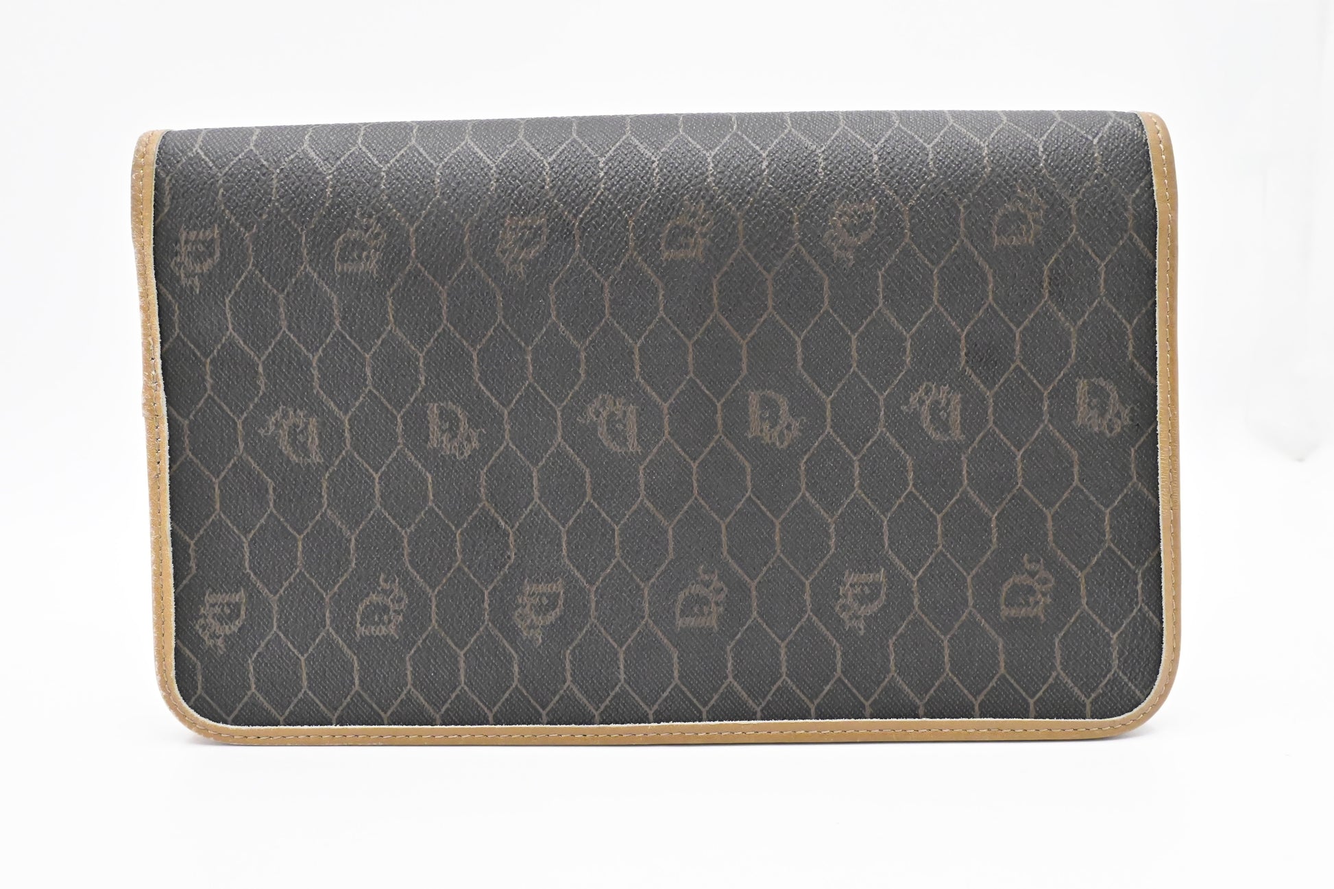 Dior Shoulder Bag In Honeycomb Canvas Black