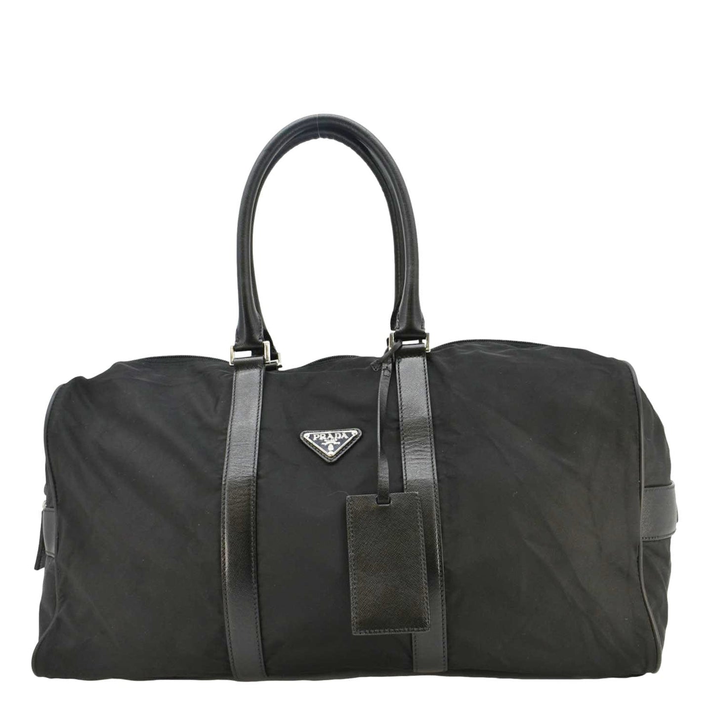 Prada Travel Bag Re- Viaggio Duffle Bag Leather Nylon Saffiano
