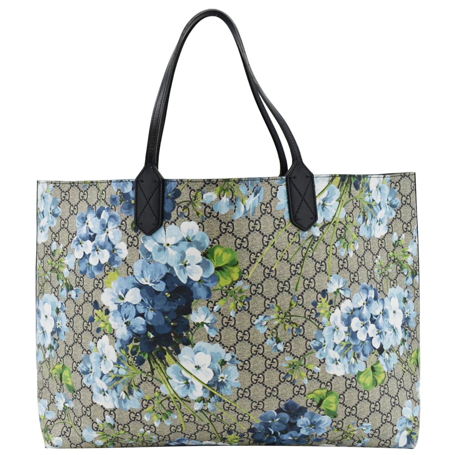 Gucci Supreme Blooms Reversible Tote Monogram Beige Tote Bag