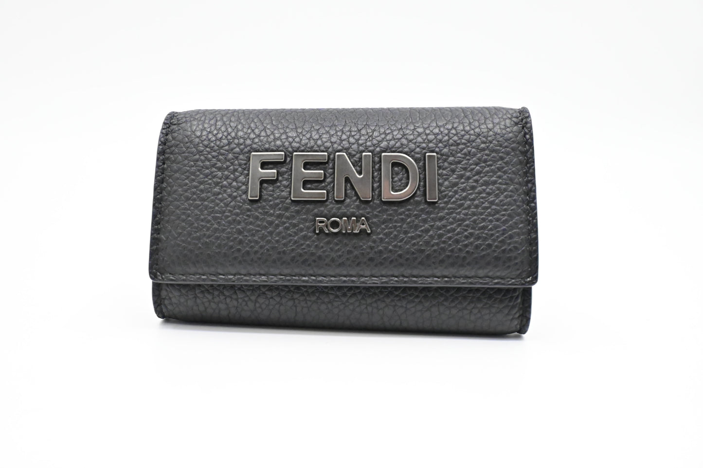 Fendi Key Case In Handbag Leather Black Travel Bag