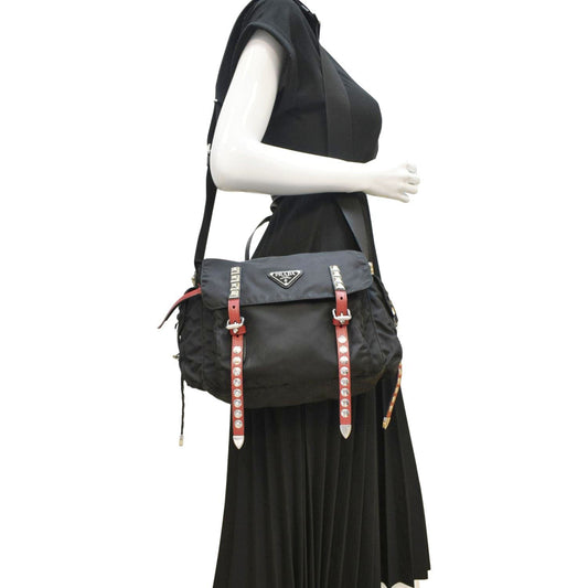 Prada New Vela Shoulder Bag Nylon Black