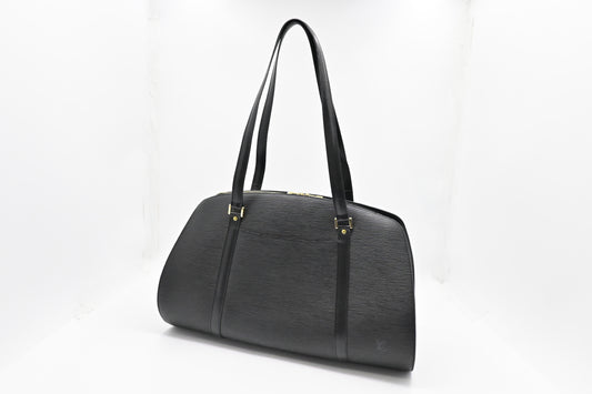 Louis Vuitton Solferino Black GM Leather Epi Handbag