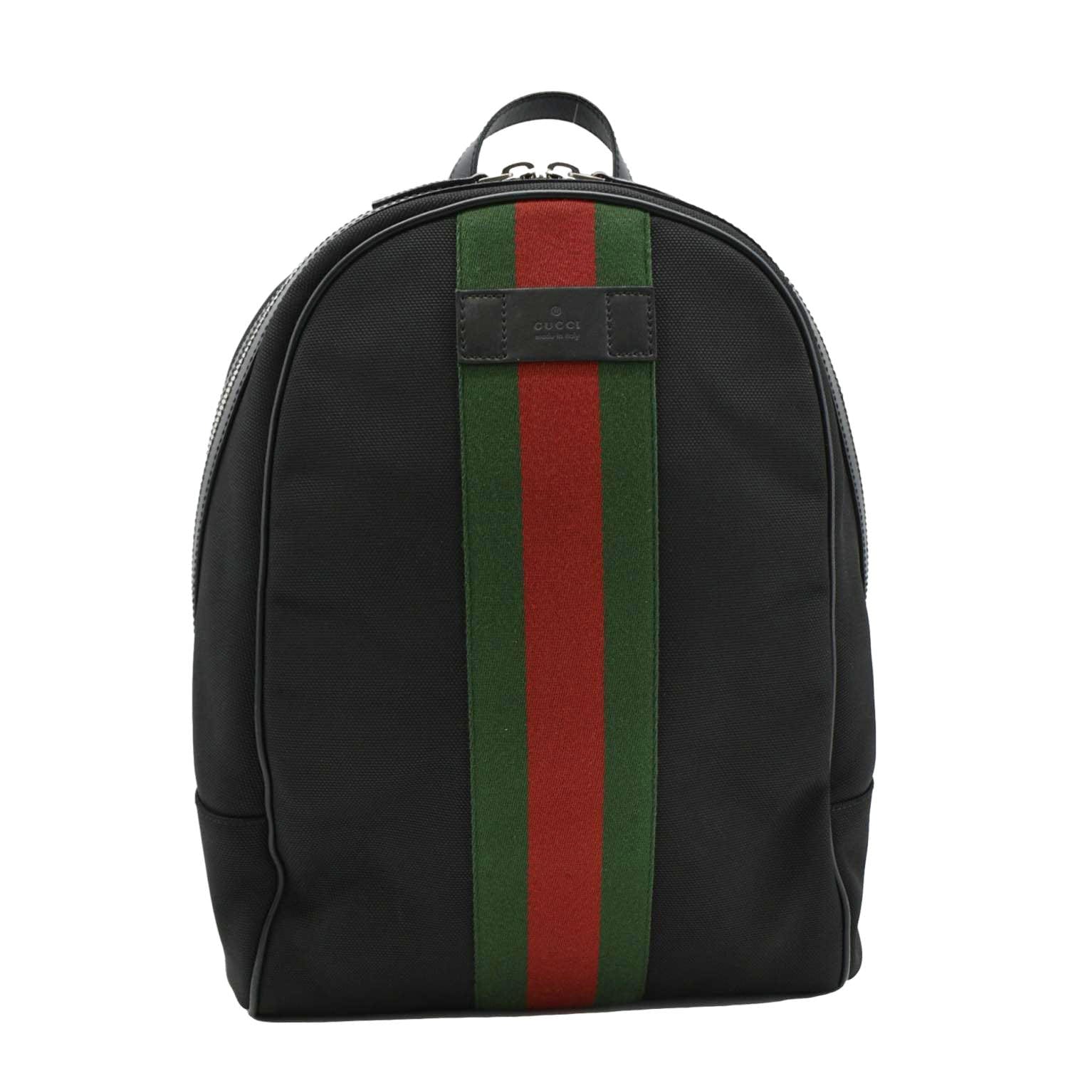 Gucci Web Stripe Backpack Canvas Black