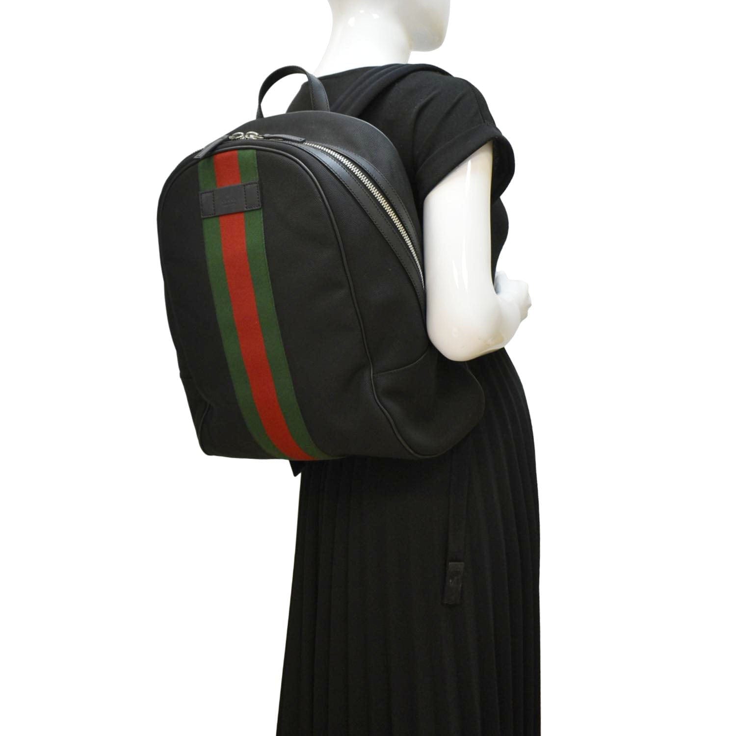 Gucci Web Stripe Backpack Canvas Black