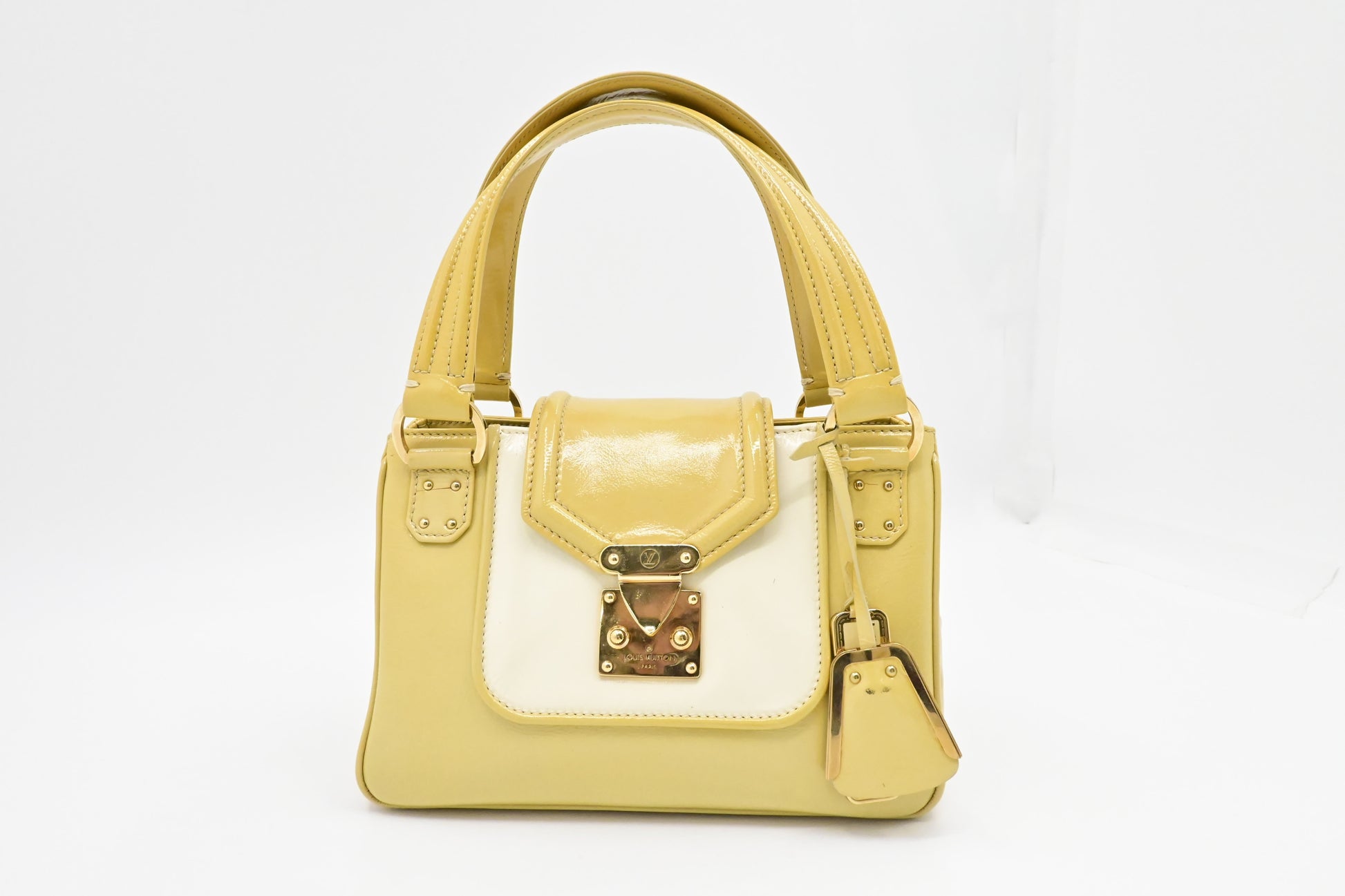 Louis Vuitton Cruise Sac Bicolore Vernis Leather Yellow Handbag