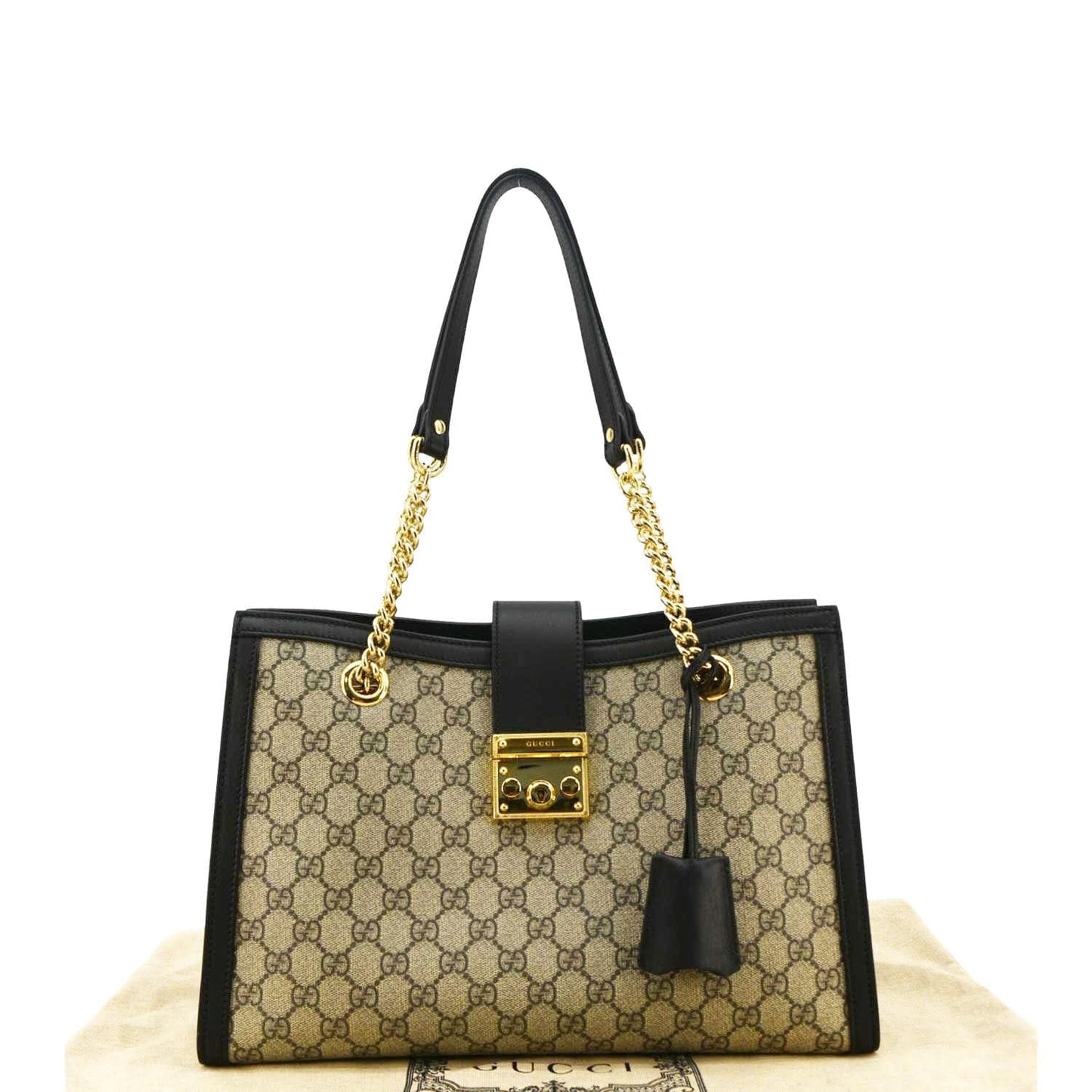 Gucci Padlock Supreme Shoulder Bag Canvas Beige Shoulder Bag