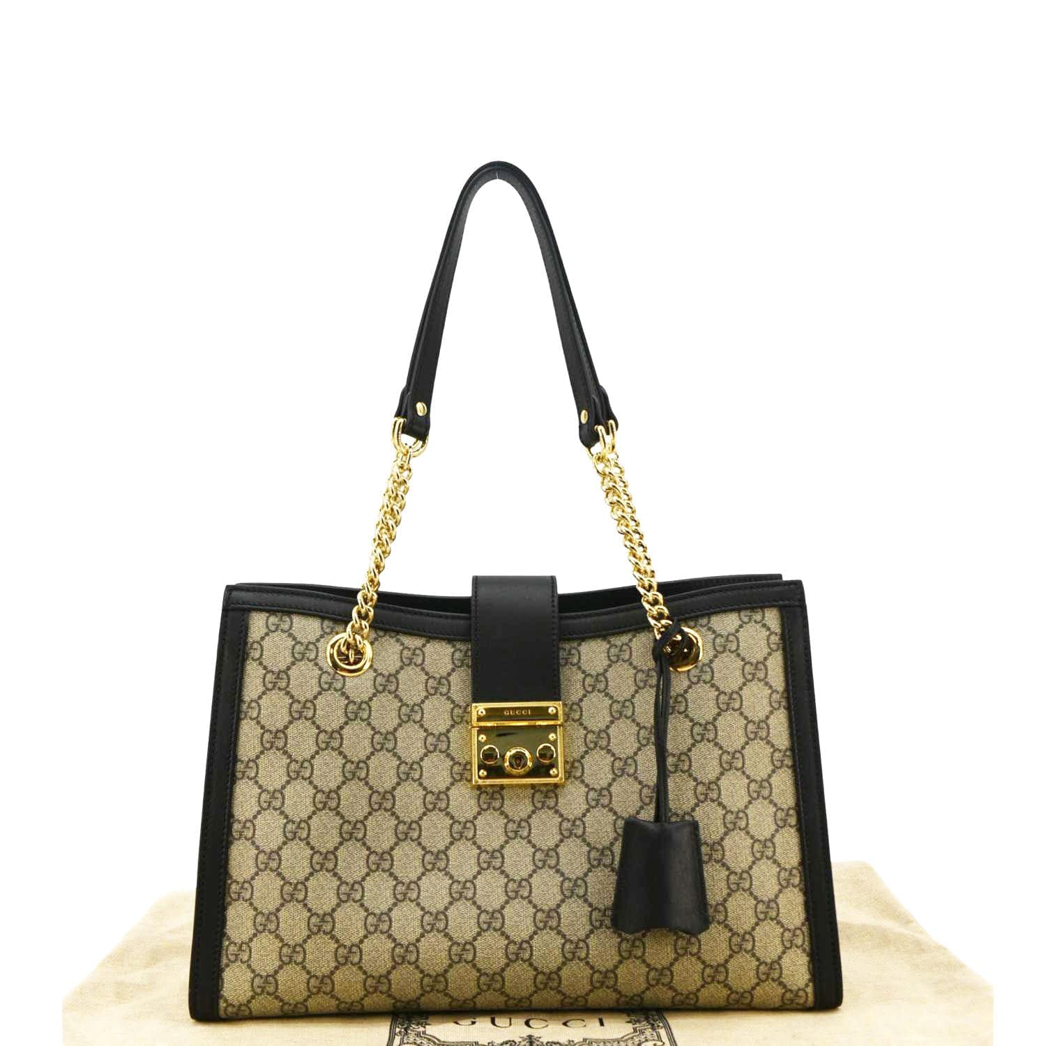 Gucci Padlock Supreme Shoulder Bag Canvas Beige Shoulder Bag