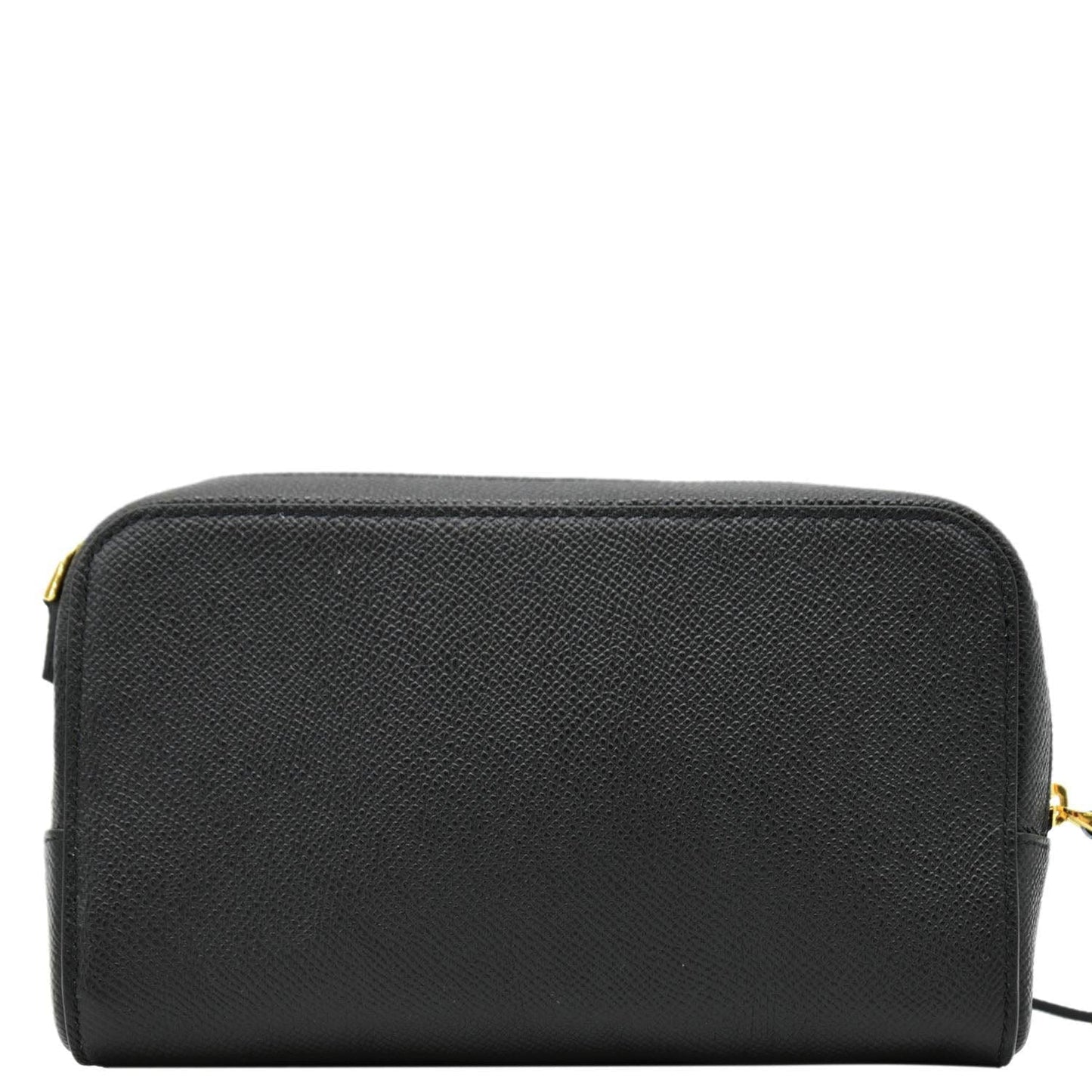 Dior Caro Grained Double Pouch Crossbody Bag Leather Black