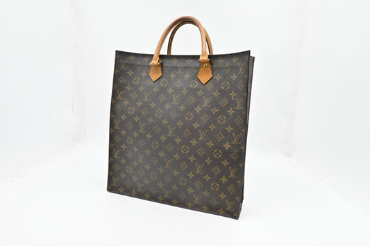 Louis Vuitton Sac Plat Monogram Canvas Handbag Canvas 4