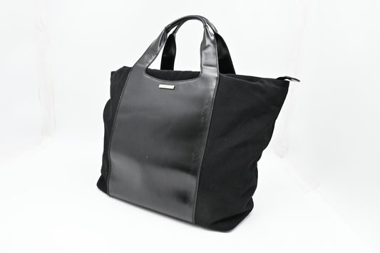 Gucci & Leather Canvas Black Tote Bag