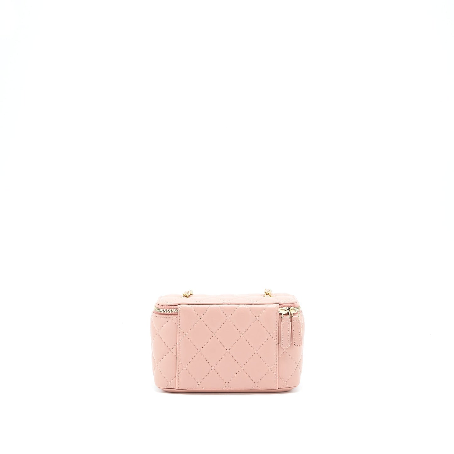 Chanel 21B Pearl Crush Long Vanity dark Pink Handbag