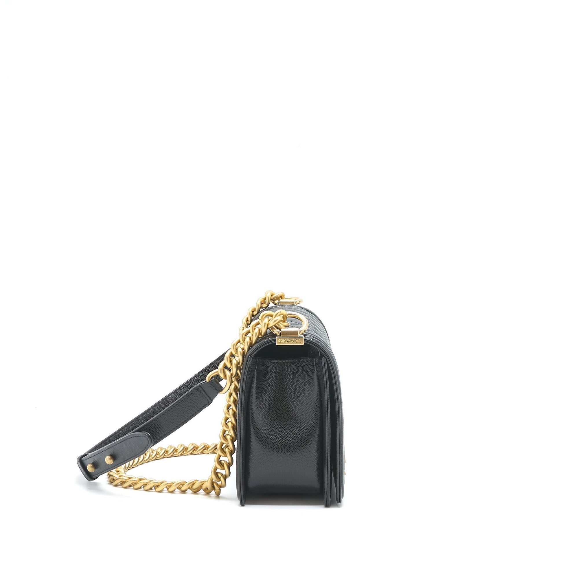 Chanel leboy Caviar GHW Black Handbag
