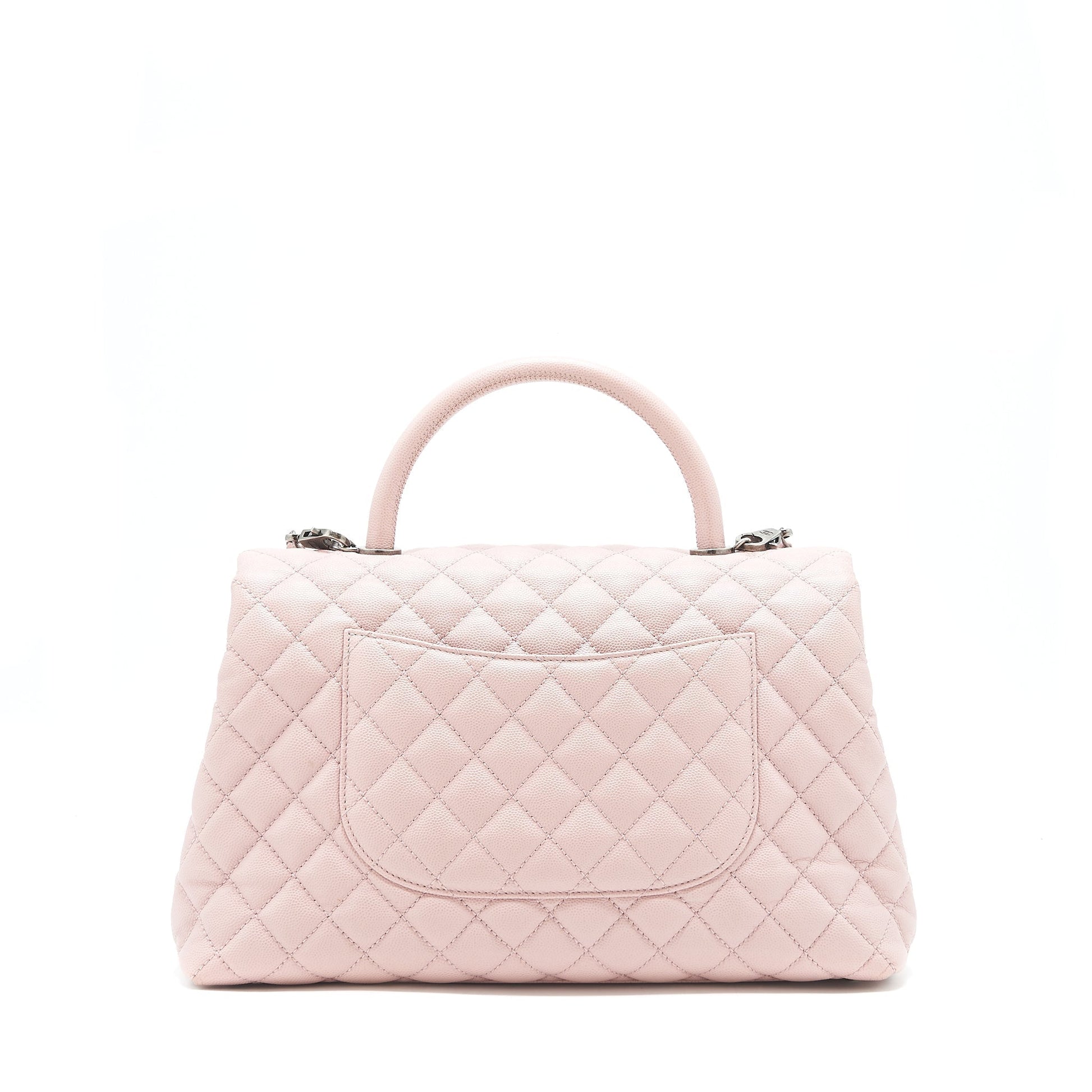Chanel Coco Handle Flap Caviar Light ruthenium Pink Shoulder Bag