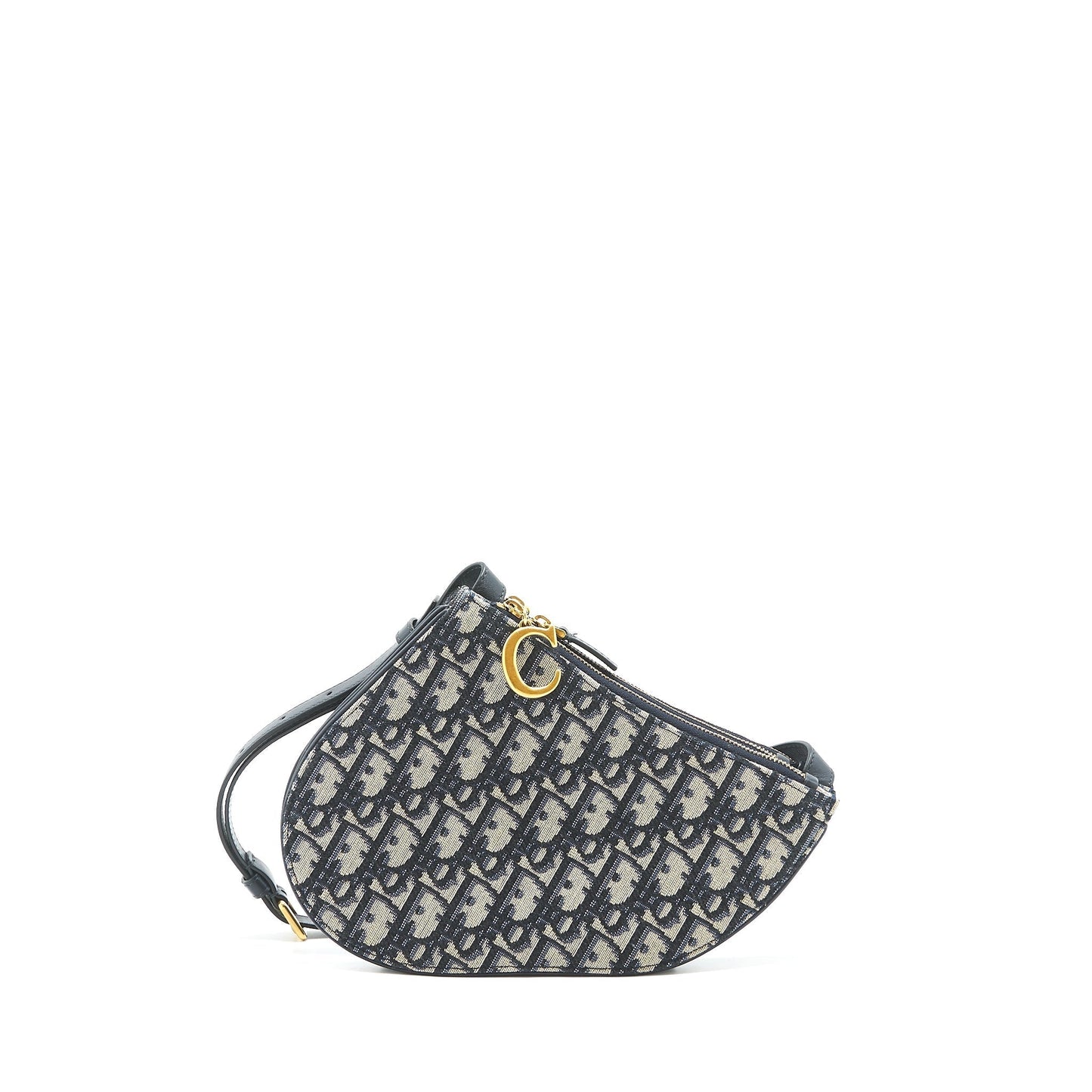 Dior Saddle Trio Crossbody Pouch Oblique Handbag Blue Crossbody Bag