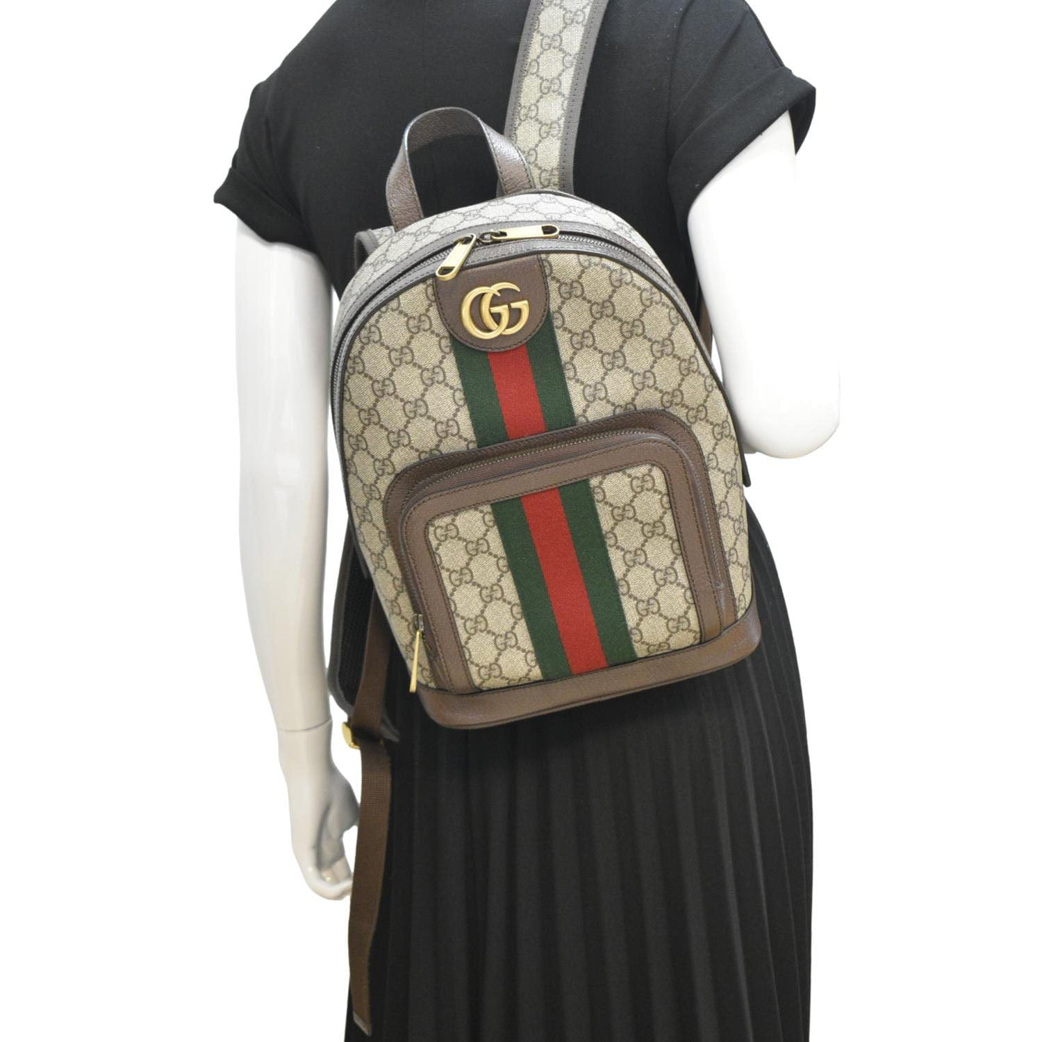 Gucci Ophidia Supreme Backpack Canvas Beige