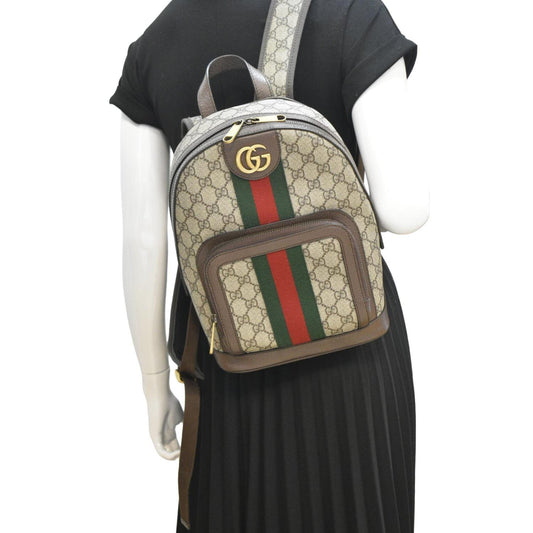 Gucci Ophidia Supreme Backpack Canvas Beige