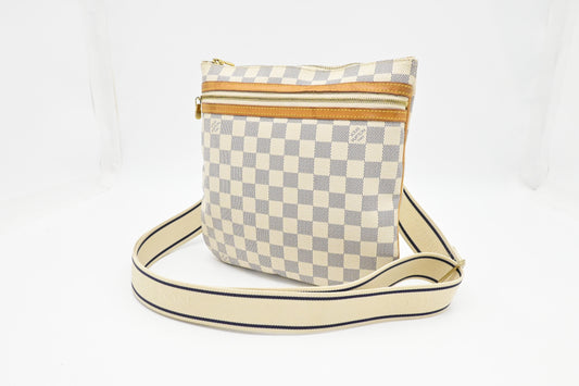 Louis Vuitton Pochette Bosphore Azur Damier Canvas Clutch Bag