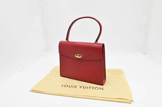 Louis Vuitton Malesherbes Epi Leather Red Handbag