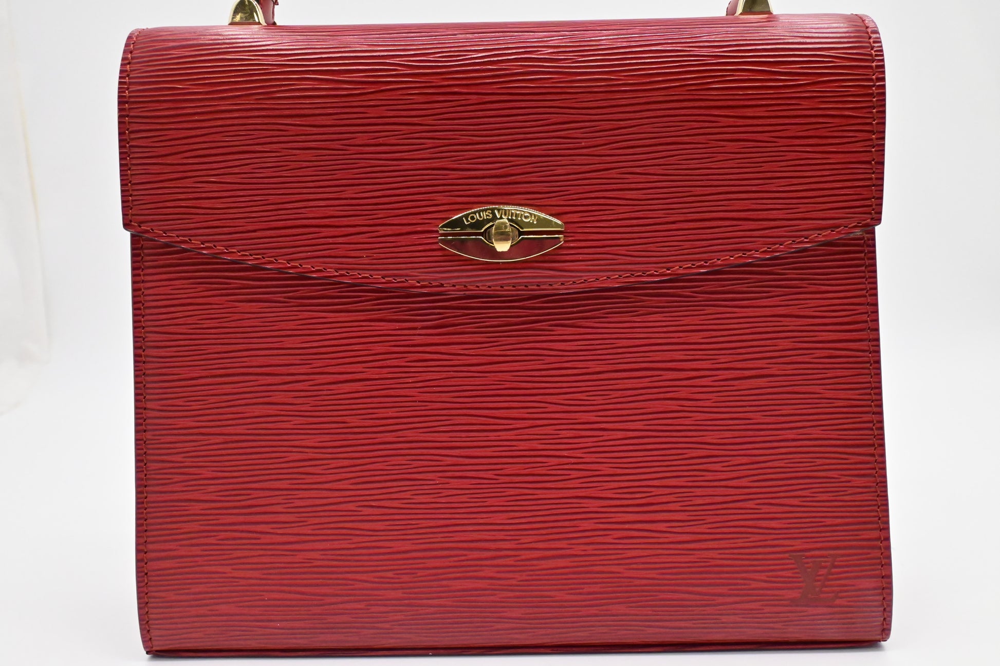 Louis Vuitton Malesherbes Epi Leather Red Handbag