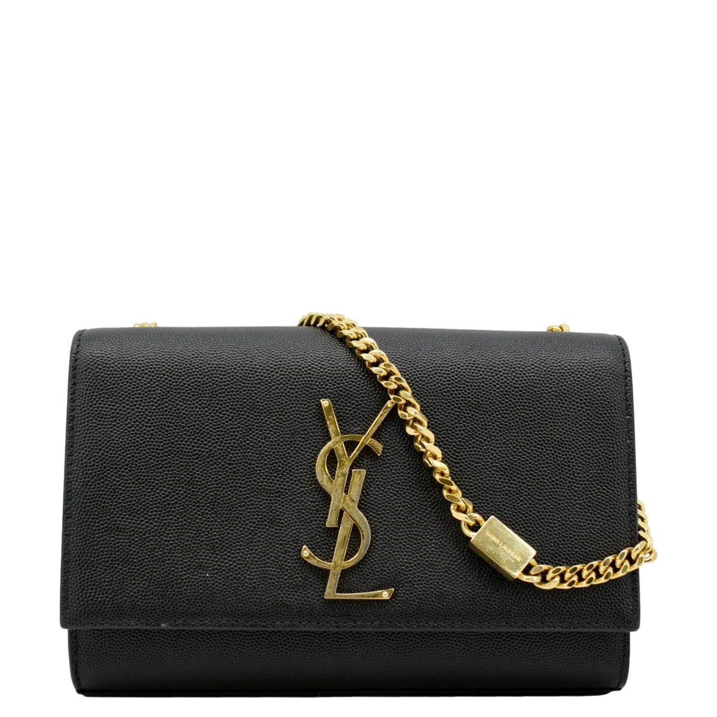 YSL Saint Laurent Yves Kate Crossbody Bag Leather Black Small