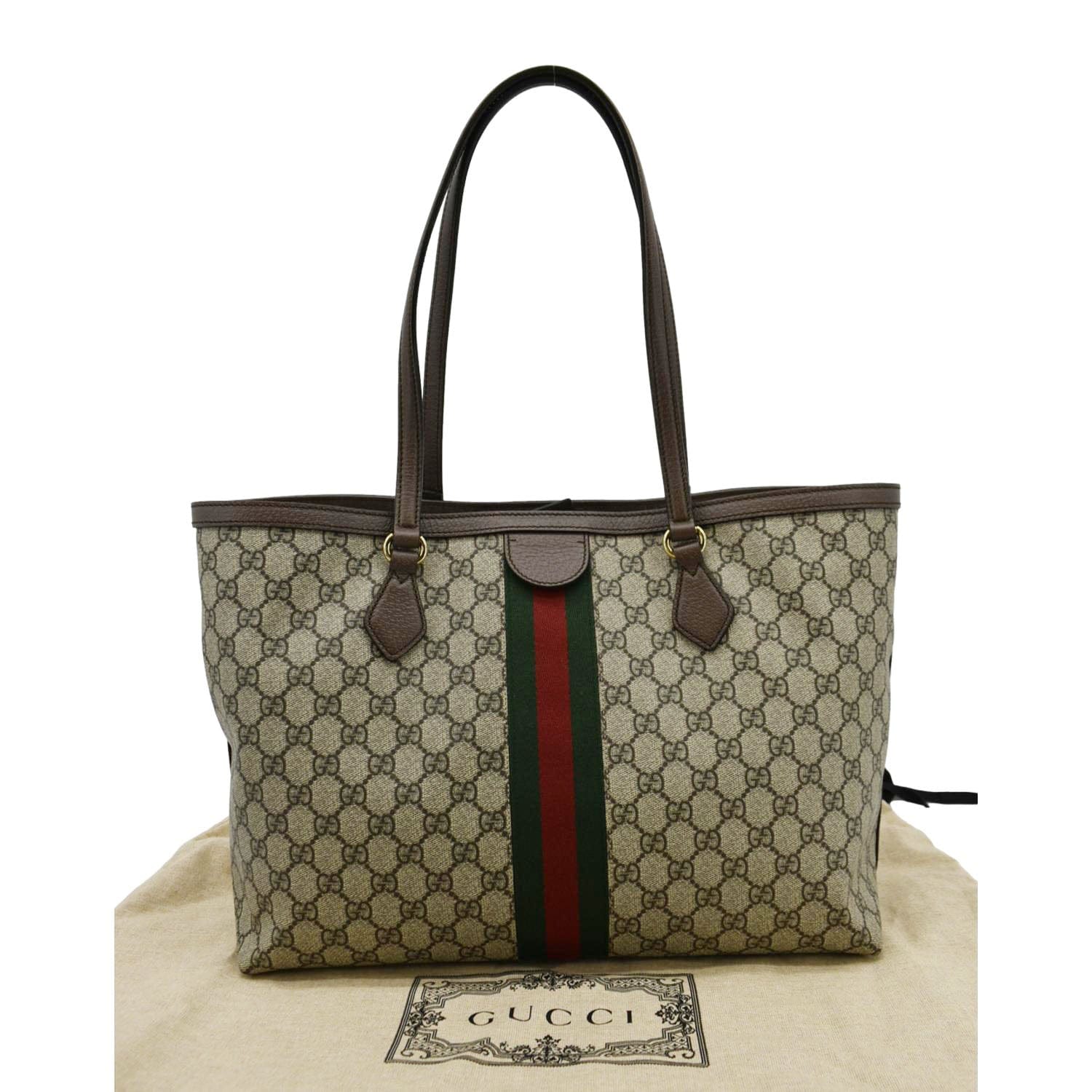 Gucci Ophidia Supreme Tote Shoulder Bag Beige Medium Tote 631686