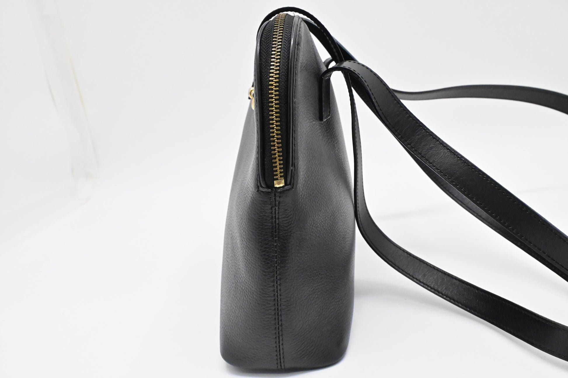 Celine Shoulder Bag In Leather Black