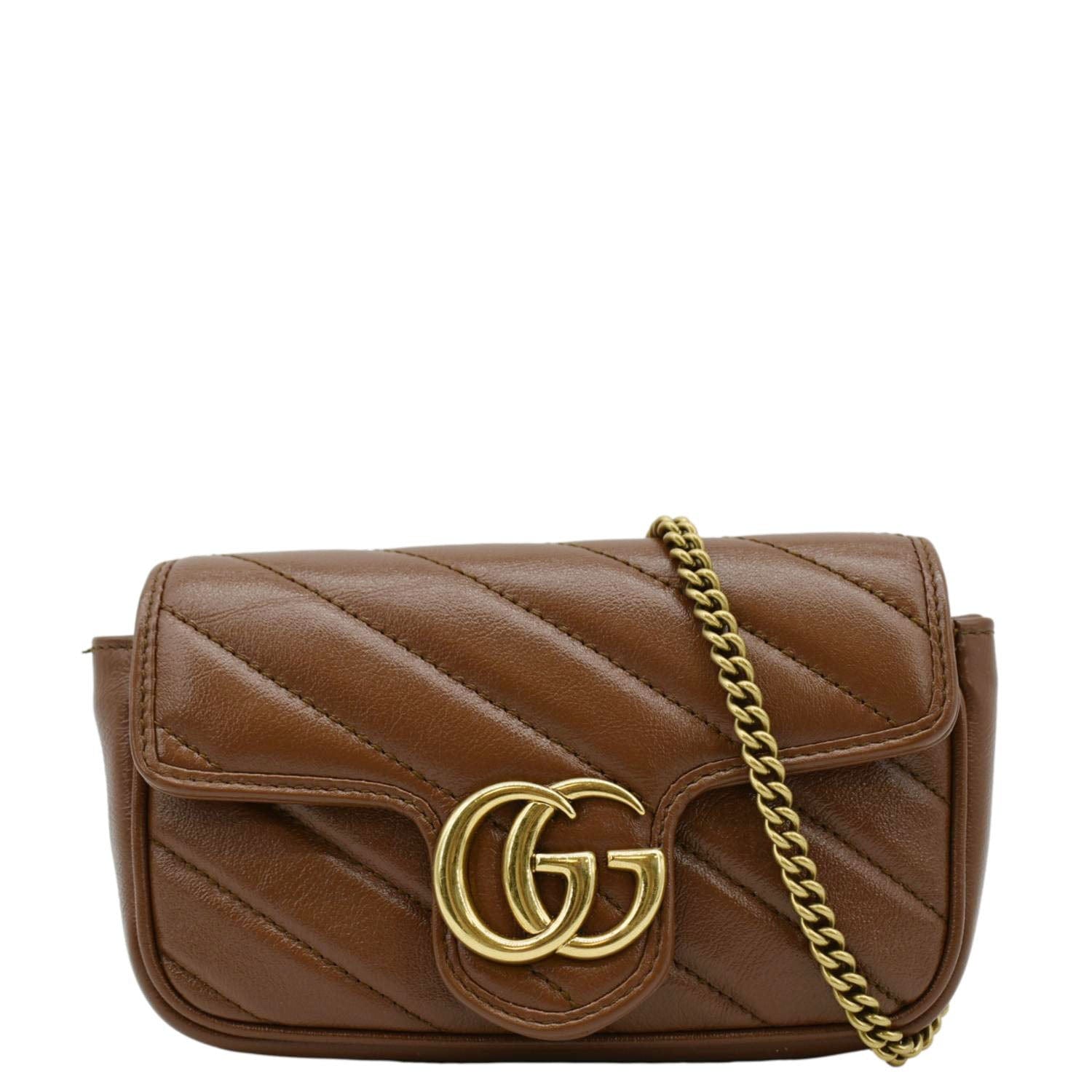 Gucci Marmont Super Mini Shoulder Bag Leather Matelasse